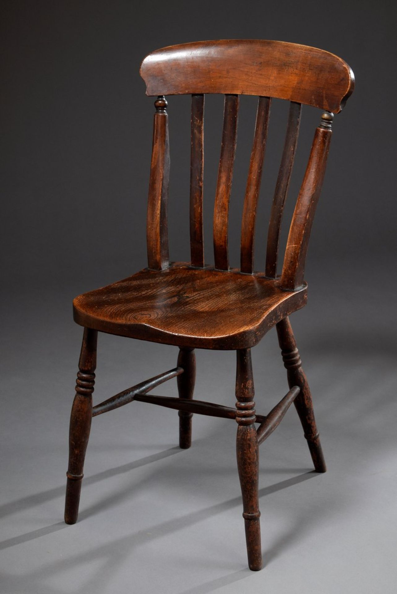 Englischer Country Chair, Eiche, Ende 19.Jh., H. 45,5/90cm