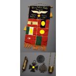 6 Teile Militaria aus dem Nachlass eines Stabsarztes der Legion Condor: Tischwimpel eines Sergeanten