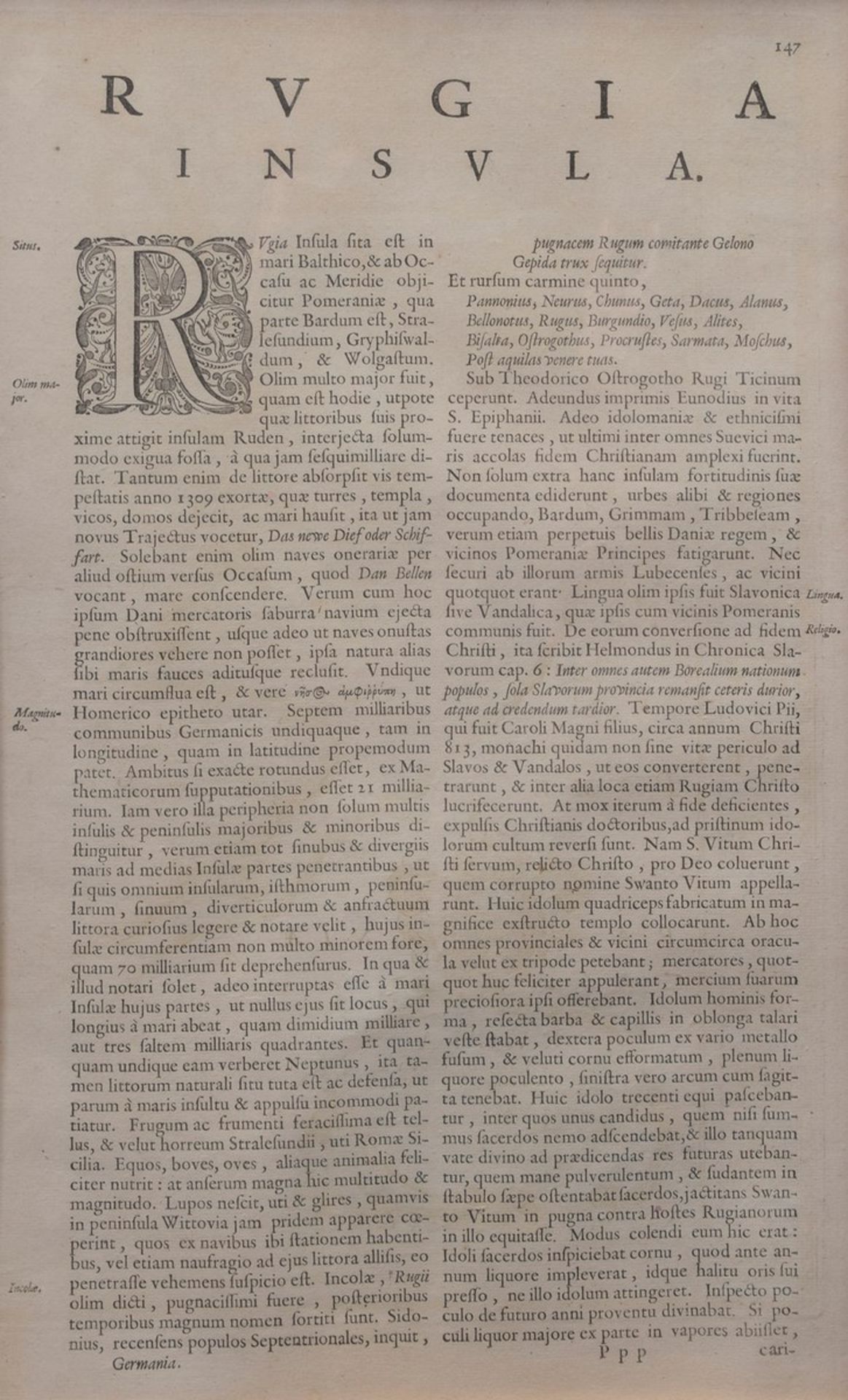 Blaeu, Willem (1571-1638) "Rugia Insula ac Ducatus accurassimime descripta" (Karte der Insel - Bild 6 aus 6