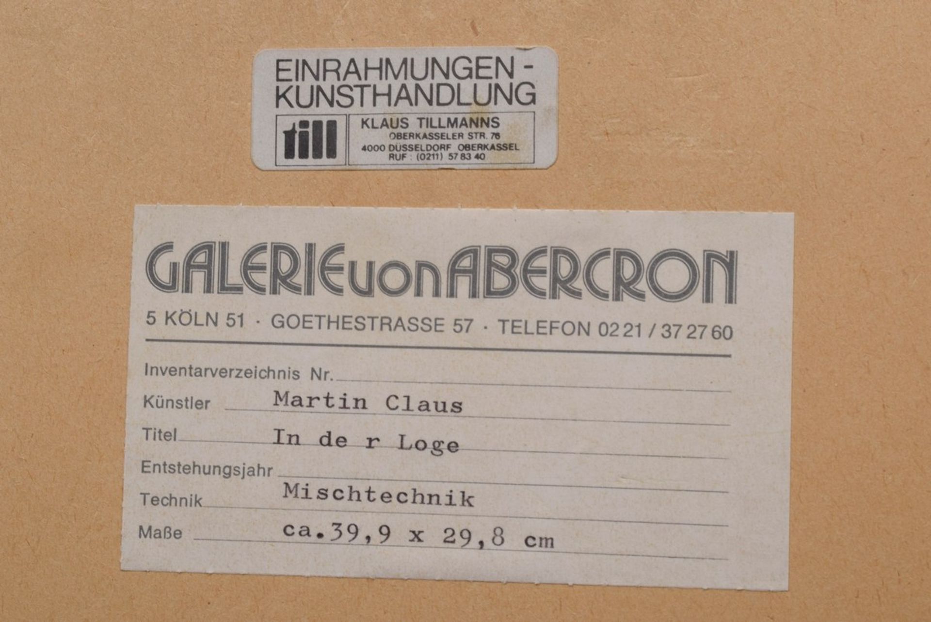 2 Diverse Claus, Martin (1892-1975) „In der Loge", u.r. in Blei sign. und „Damengesellschaft im - Bild 3 aus 5