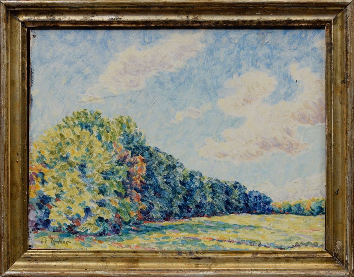 Uphoff, Carl Emil (1885-1971) „Landschaft“, Öl/Pappe, u.l. sign., 29,5x40cm (m.R. 37x47cm), o.l. kl. - Image 2 of 4