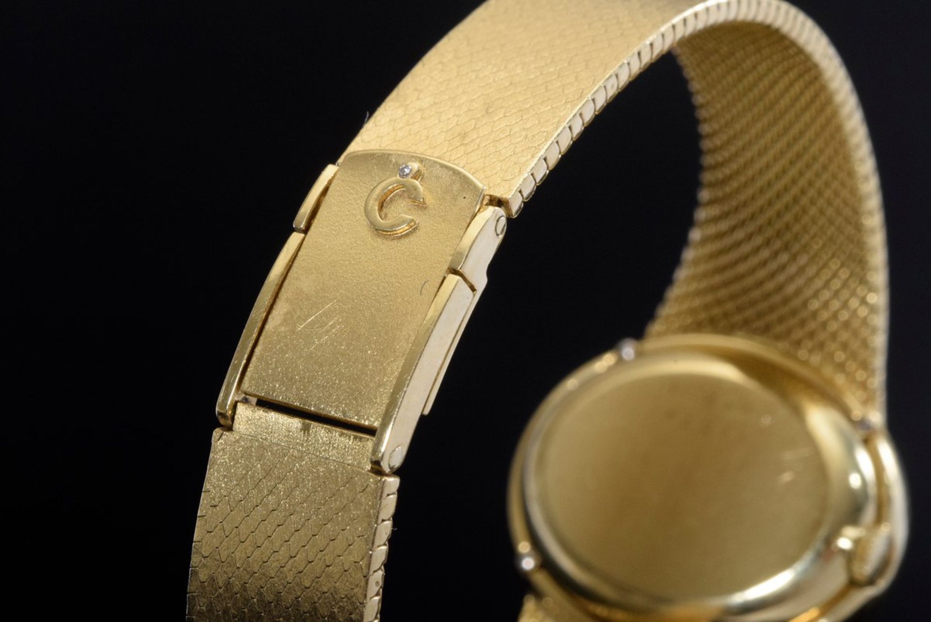 Seltene GG 750 Chopard "Unusual" Damenarmbanduhr mit Achtkantdiamantbesatz (zus. ca. 0.40ct/VVS/TW), - Bild 3 aus 4
