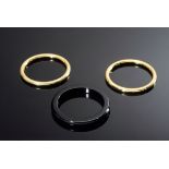 3 Diverse Teile: 2 GG 750 Ringe (4,8g) und Onyxring, Gr. 55