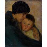 Battenberg, Mathilde (1878-1936) “Mutter und Kind“, Öl/Leinwand, u.r. sign., verso Klebeetikett "