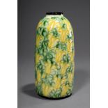 Laeuger, Max (1864-1952) Keramik Vase mit gelb/grüner Schlickermalerei "Stilisierte Blüten" im