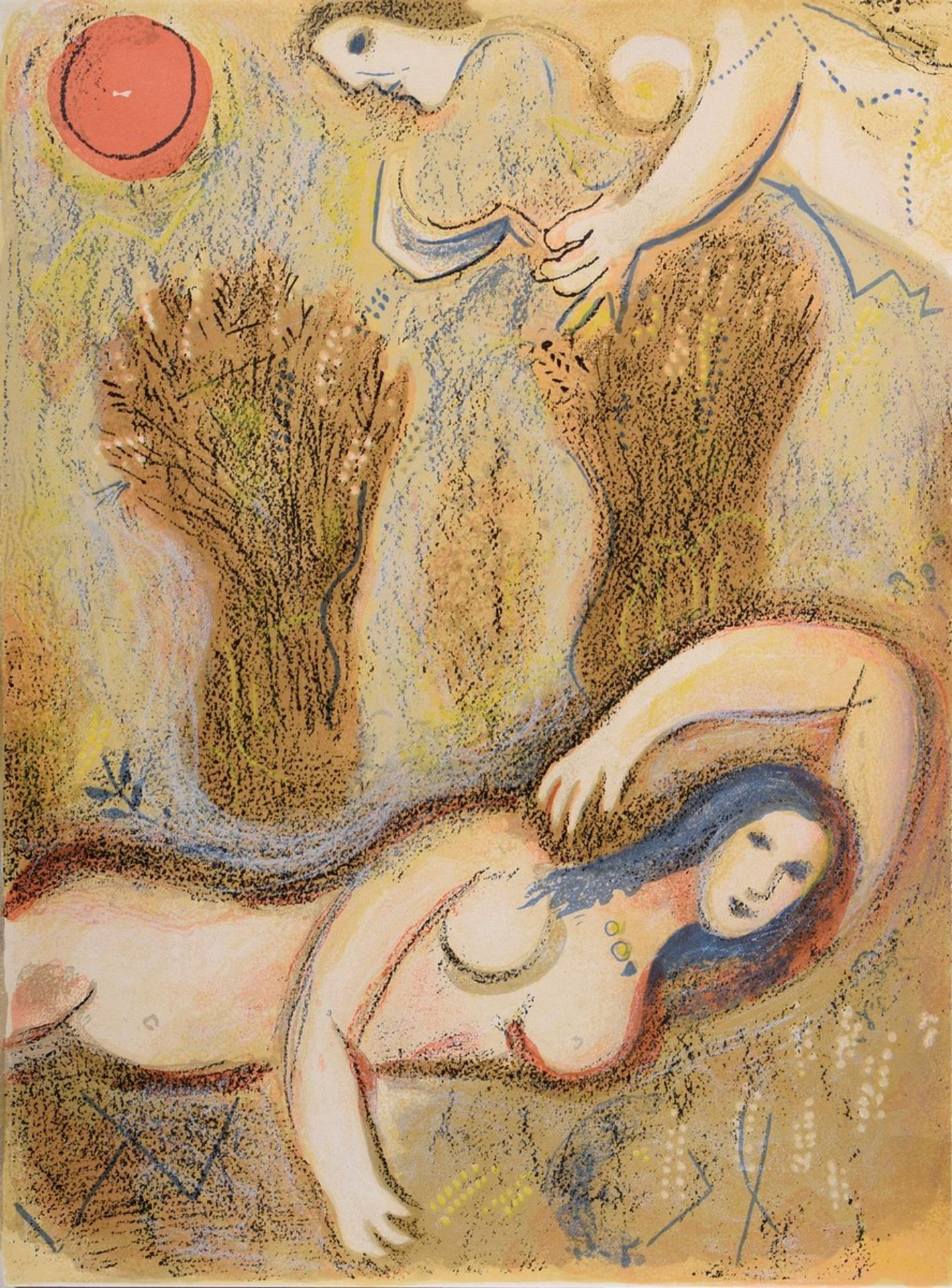 2 Diverse Chagall, Marc (1887-1985) „Naemi und ihre Schwiegertöchter“ und „Boas erwacht und sieht - Bild 3 aus 5
