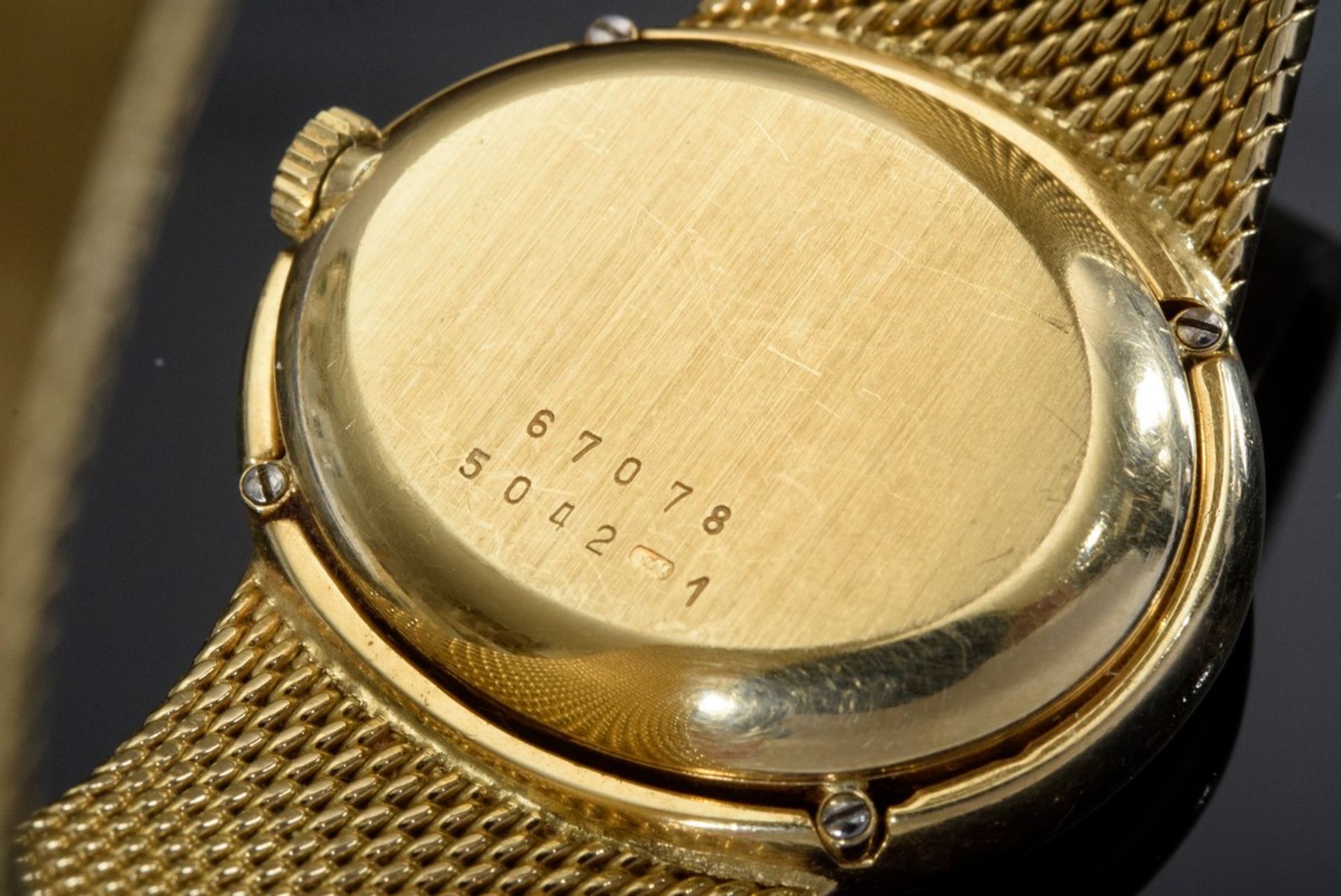 Seltene GG 750 Chopard "Unusual" Damenarmbanduhr mit Achtkantdiamantbesatz (zus. ca. 0.40ct/VVS/TW), - Bild 4 aus 4