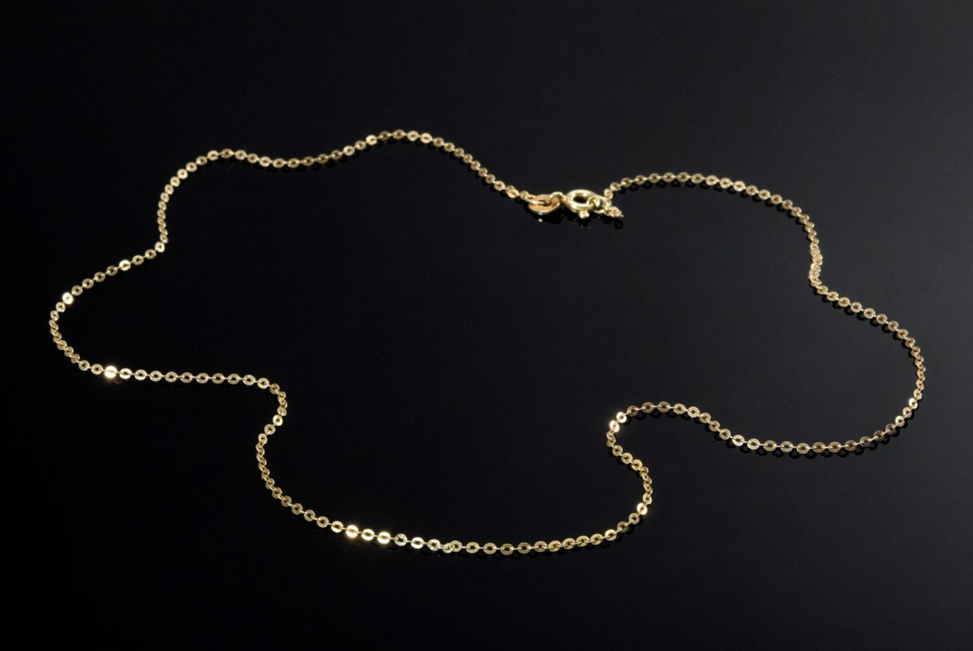 Zarte GG 585 Gliederkette mit Ringschließe, 1,51g, L. 42cm