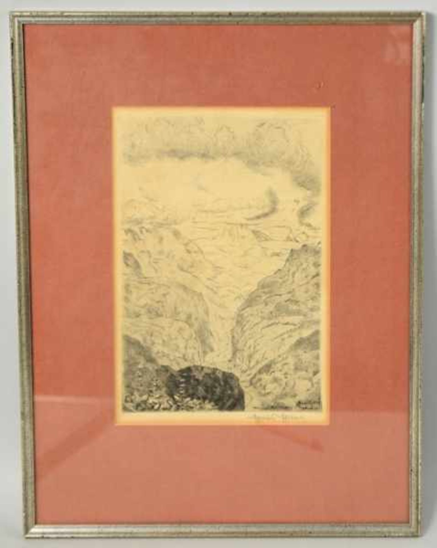 THOMA Hans (1839 Oberlehen-1924 Karlsruhe) "Blick ins Tal", seitlich Gebirgszüge, unter hohem - Image 2 of 3