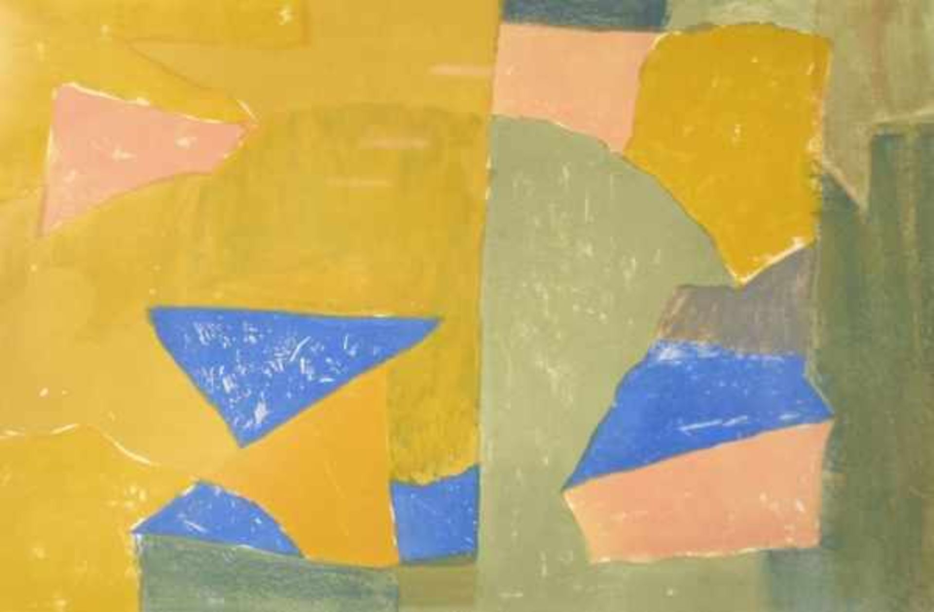 POLIAKOFF Serge (1899 Moskau-1969 Paris) "Composition jaune, bleue et rouge", Abstrakte
