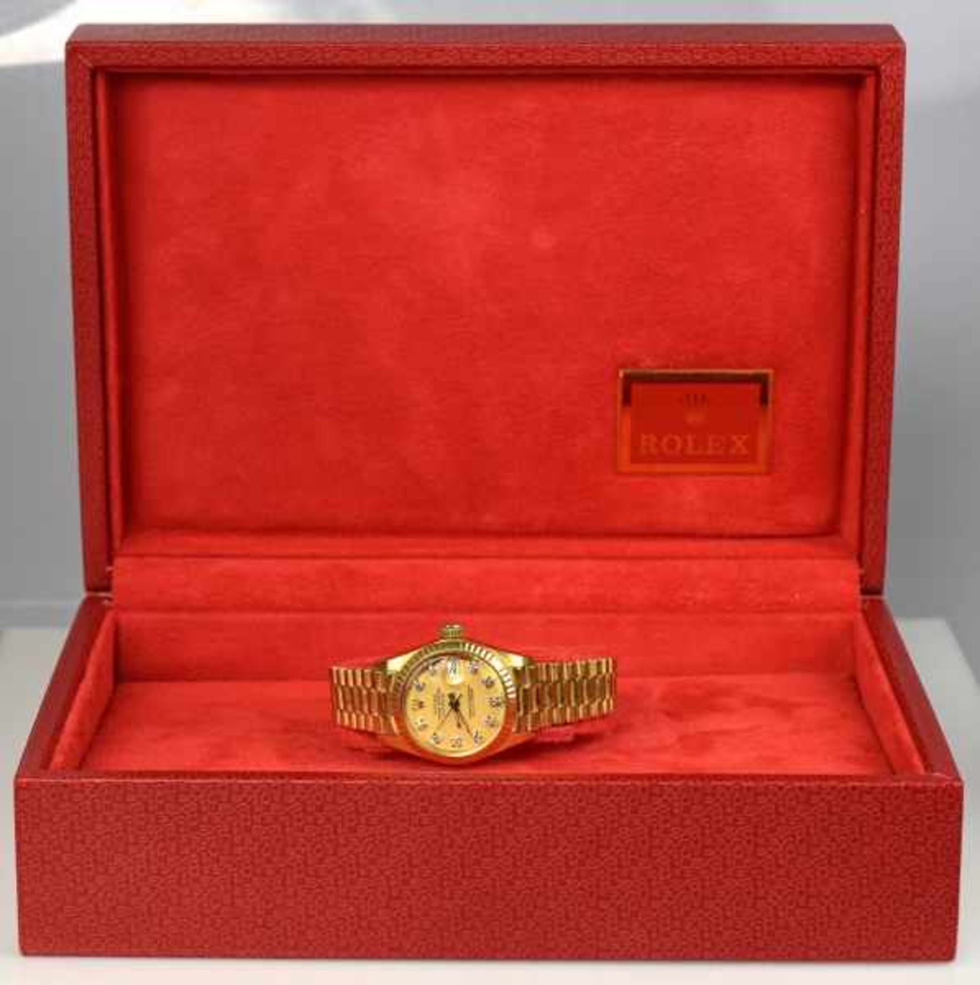 DAMENARMBANDUHR Rolex Oyster Perpetual Datejust, Superlative Chronometer, Automatic, Goldgehäuse - Image 4 of 5