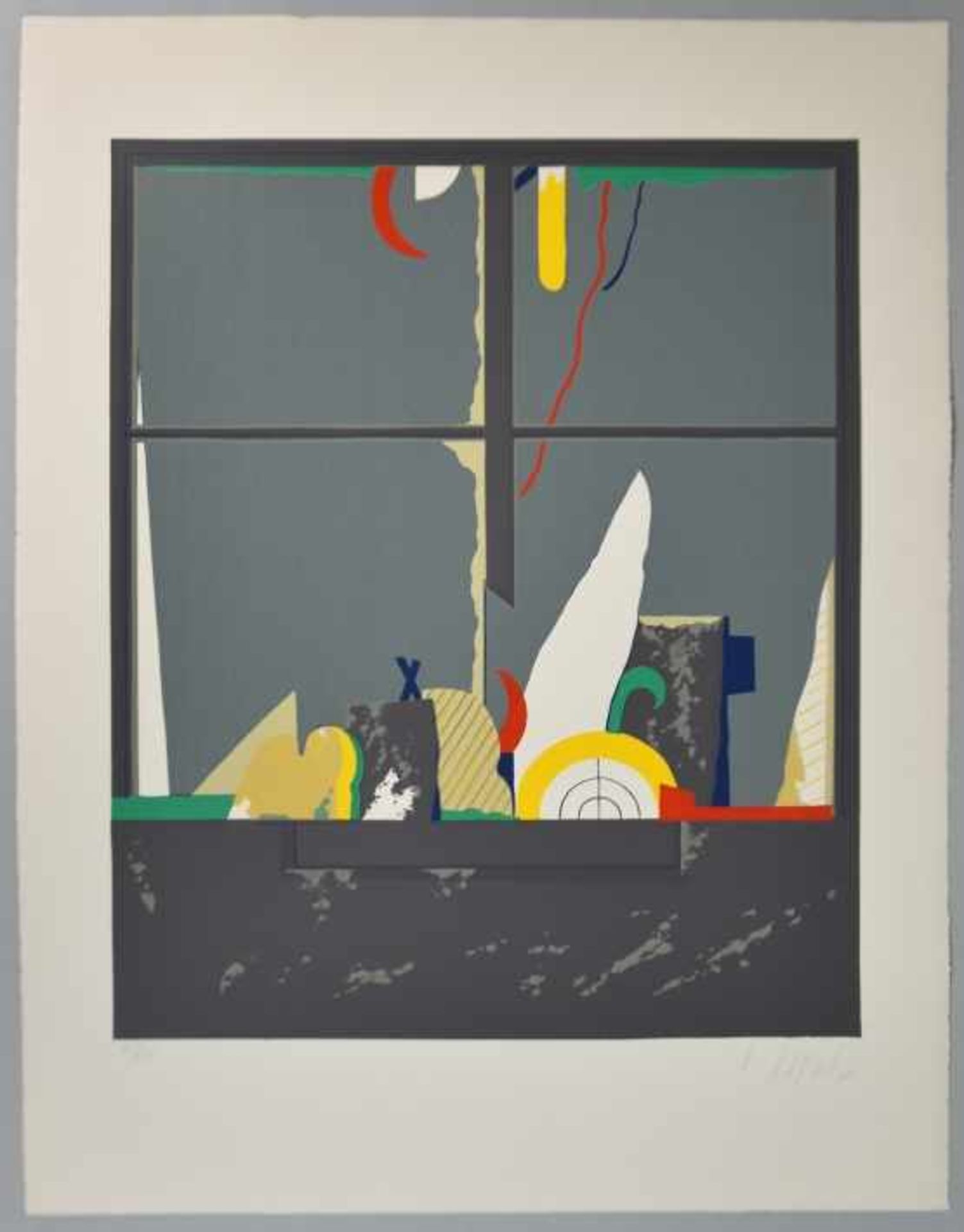 KORAB Karl (1937- Österreich) "Abstrakt" Farbserigraphie, rechts unten signiert, (19)75 datiert, - Bild 2 aus 3