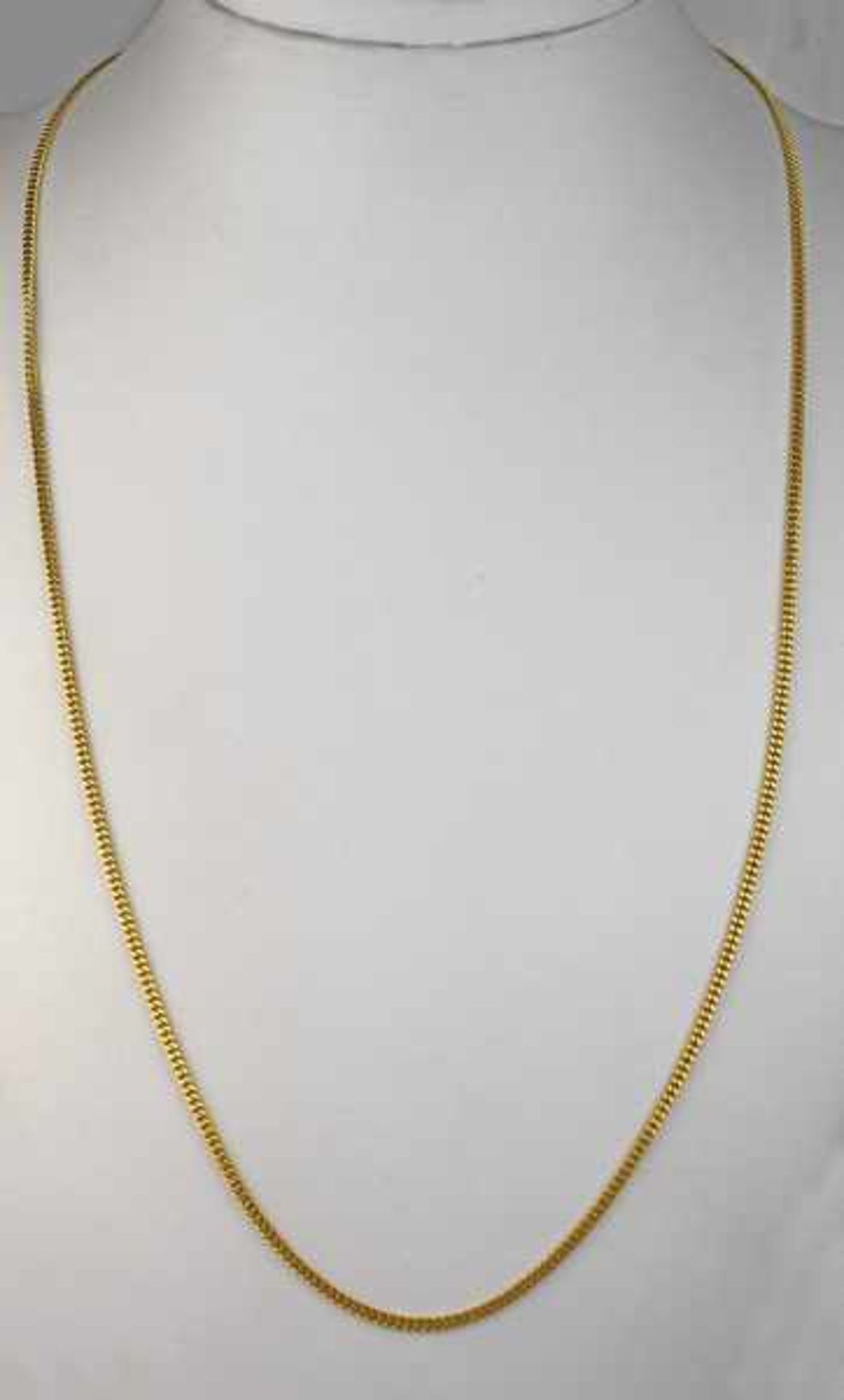 LANGE KETTE feines Panzermuster, Ringeverschluss, Gelbgold 18ct, 15,4 g, L 70 cm - Bild 2 aus 2