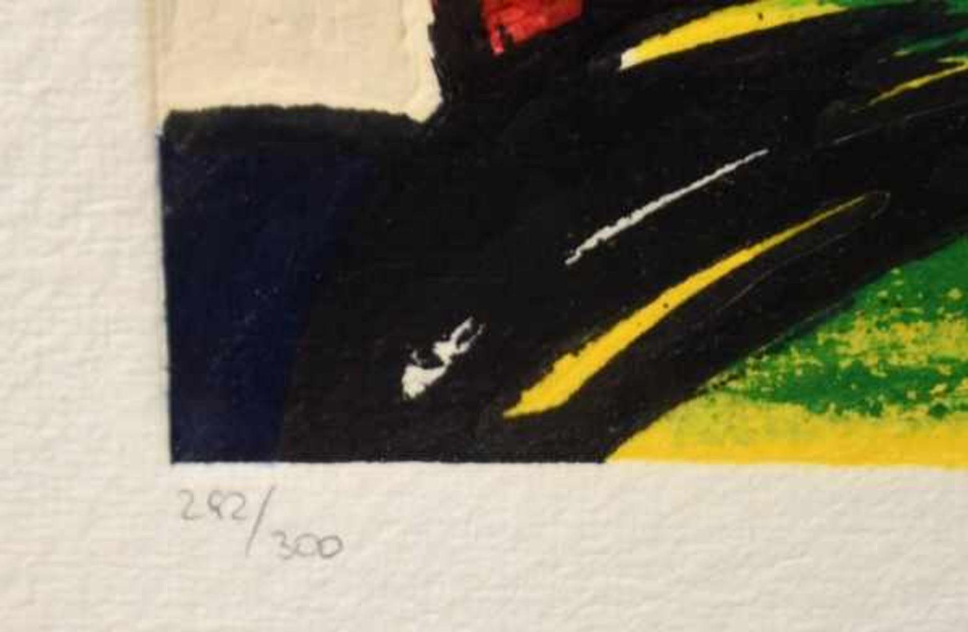 ALT Otmar (1940 Wernigerode) "Bunter Vogel", vor Häusern, Farbdruck, rechts unten signiert, Ex. - Bild 4 aus 4