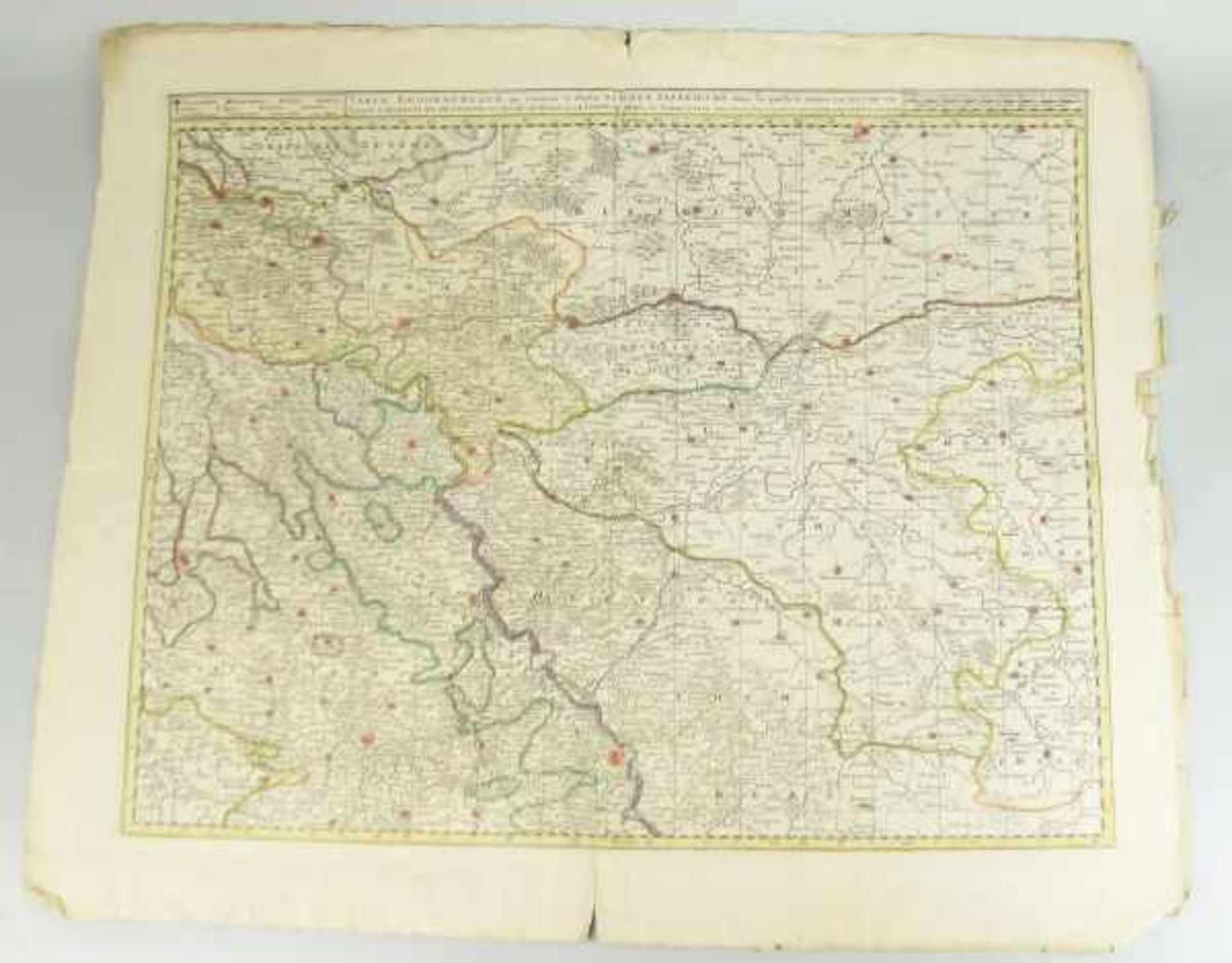 LOT VON 2 LANDKARTEN "CLIVIA DUCATUS ET RAVENSTEIN DOMINIUM", 50x60cm, "Table Geographique qui - Bild 3 aus 4