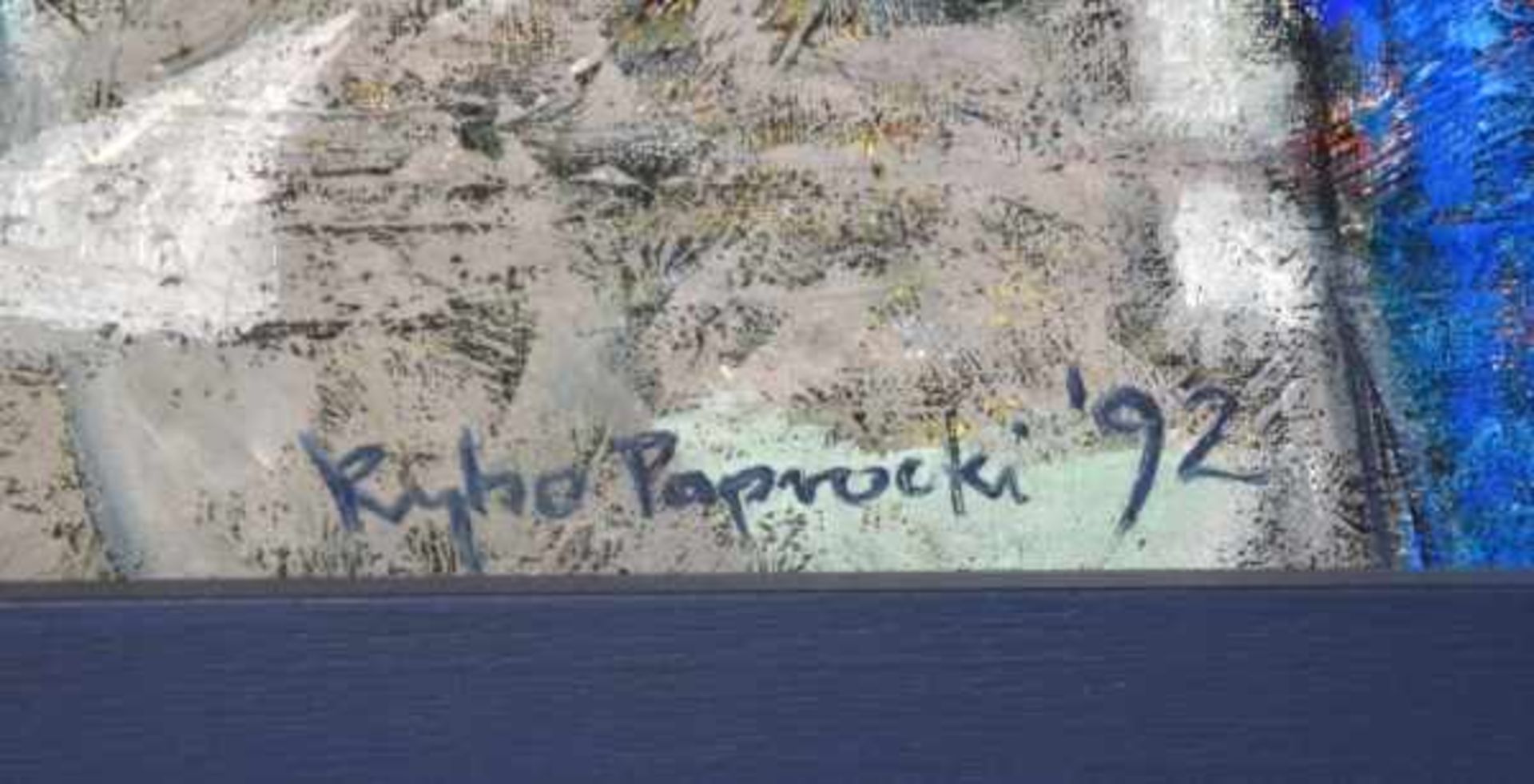 PAPROCKI Ryho (1963 Polen) "Twe Meandry", Abstrakt, Ölgemälde auf Leinwand, rechts unten signiert - Image 3 of 4