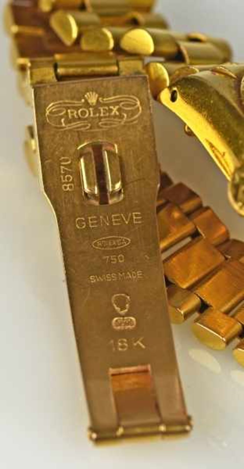 DAMENARMBANDUHR Rolex Oyster Perpetual Datejust, Superlative Chronometer, Automatic, Goldgehäuse - Image 3 of 5
