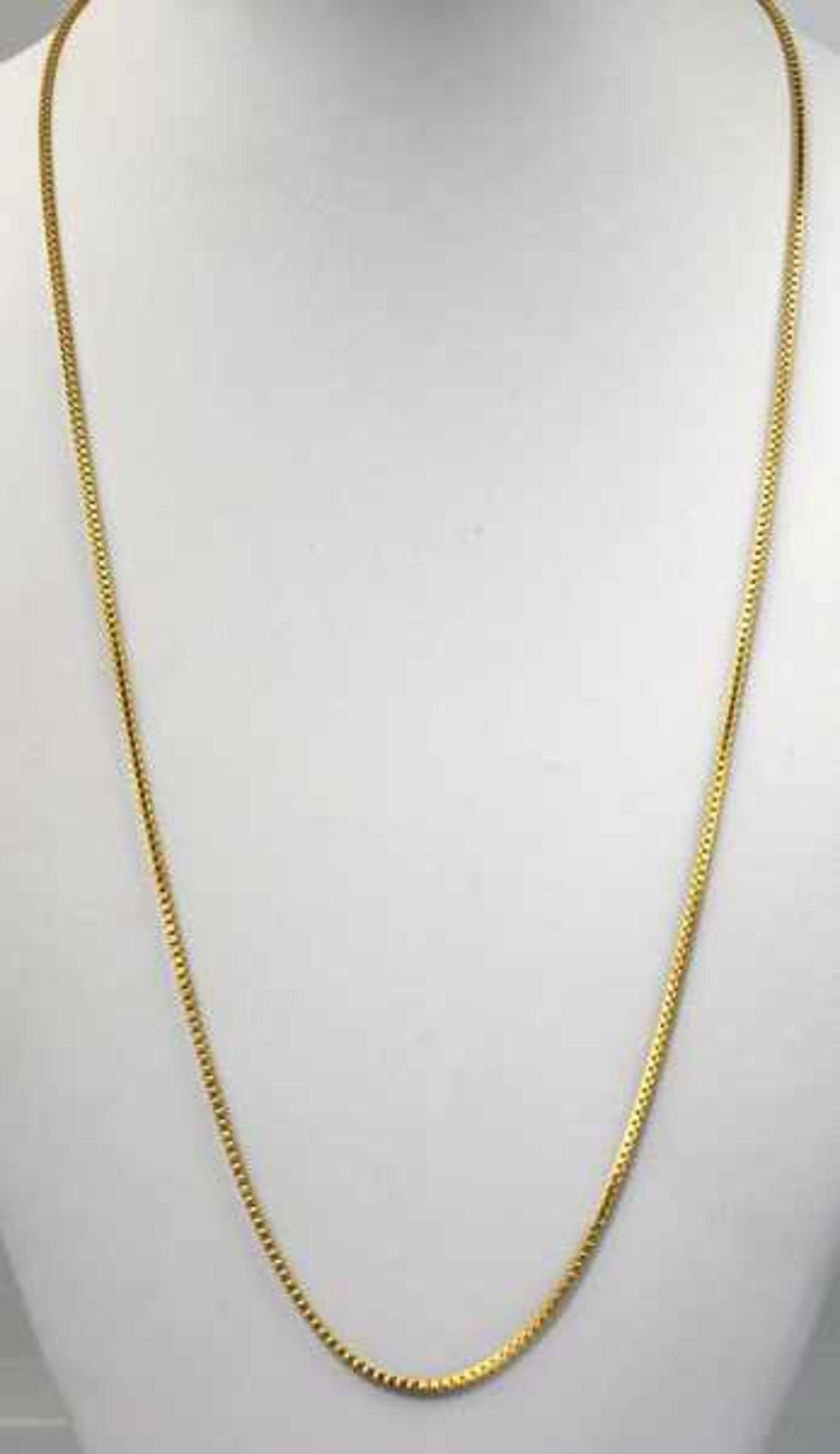 LANGE KETTE gleichmässiges Milaneseband mit Ringverschluß, Gelbgold 18ct, 13,7g, 70cm - Bild 2 aus 2