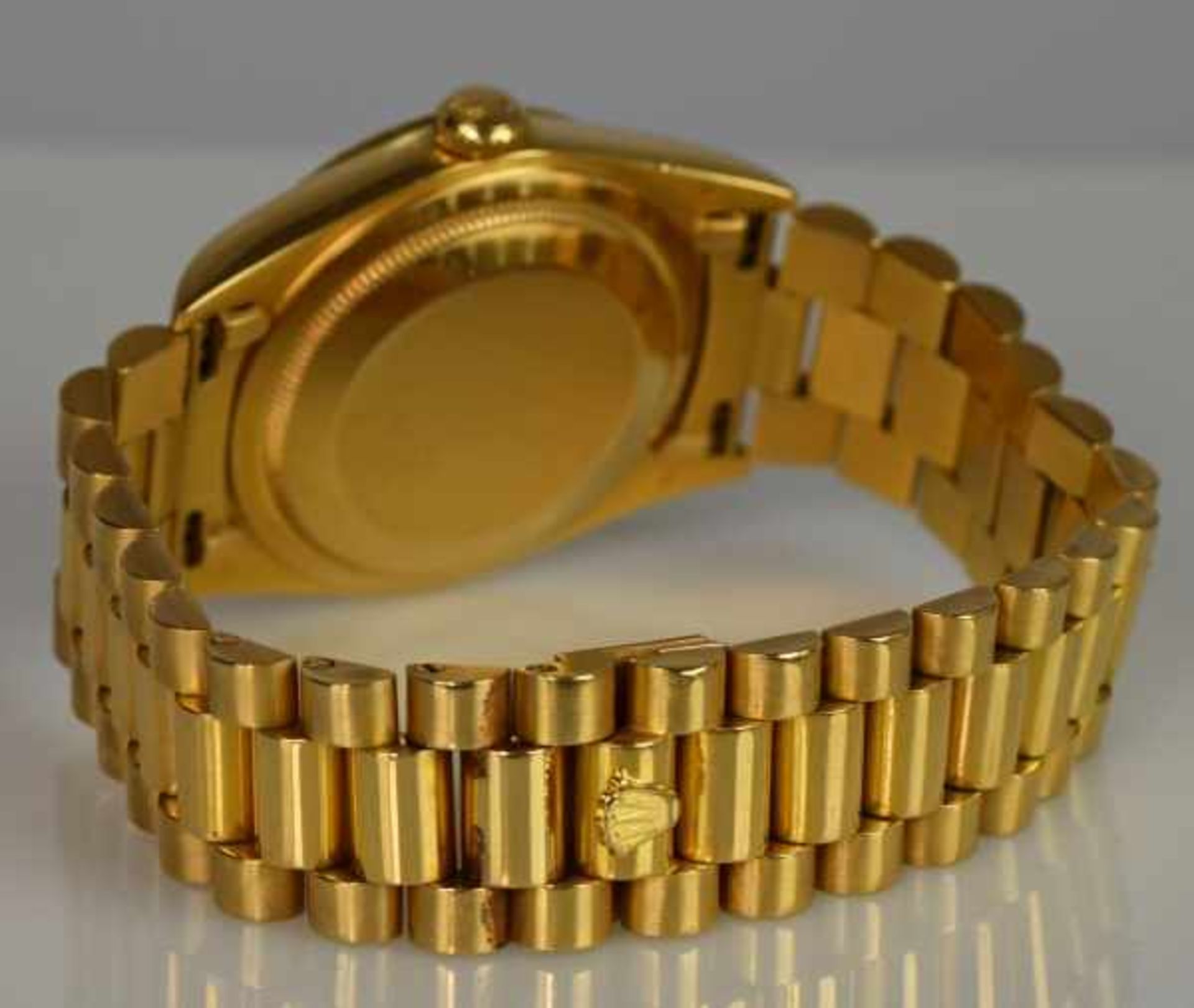 HERRENARMBANDUHR Rolex Day Date, Automatic, Chronometer, Gelbgoldgehäuse 18ct mit Rolexarmband, - Image 5 of 6