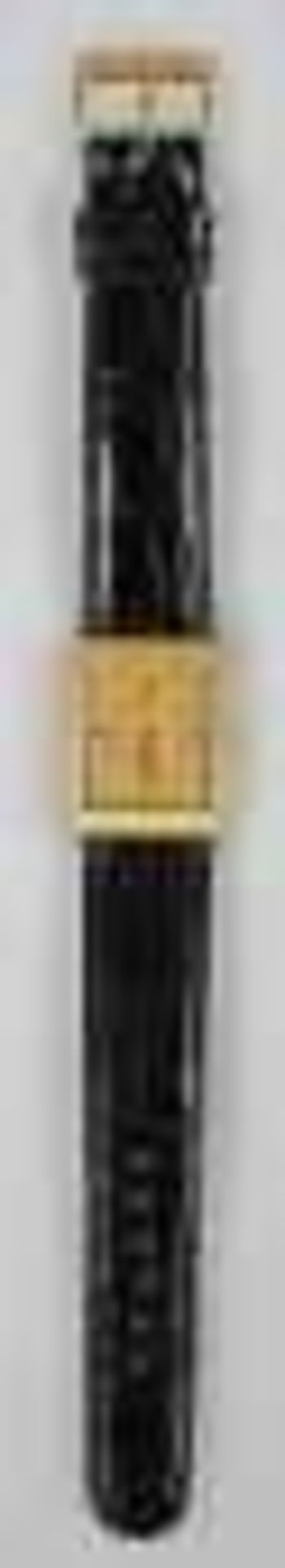 ARMBANDUHR Rolex Celini, Quartz, rechteckiges verziertes Goldgehäuse 18ct, mit goldenem Zifferblatt, - Bild 2 aus 2