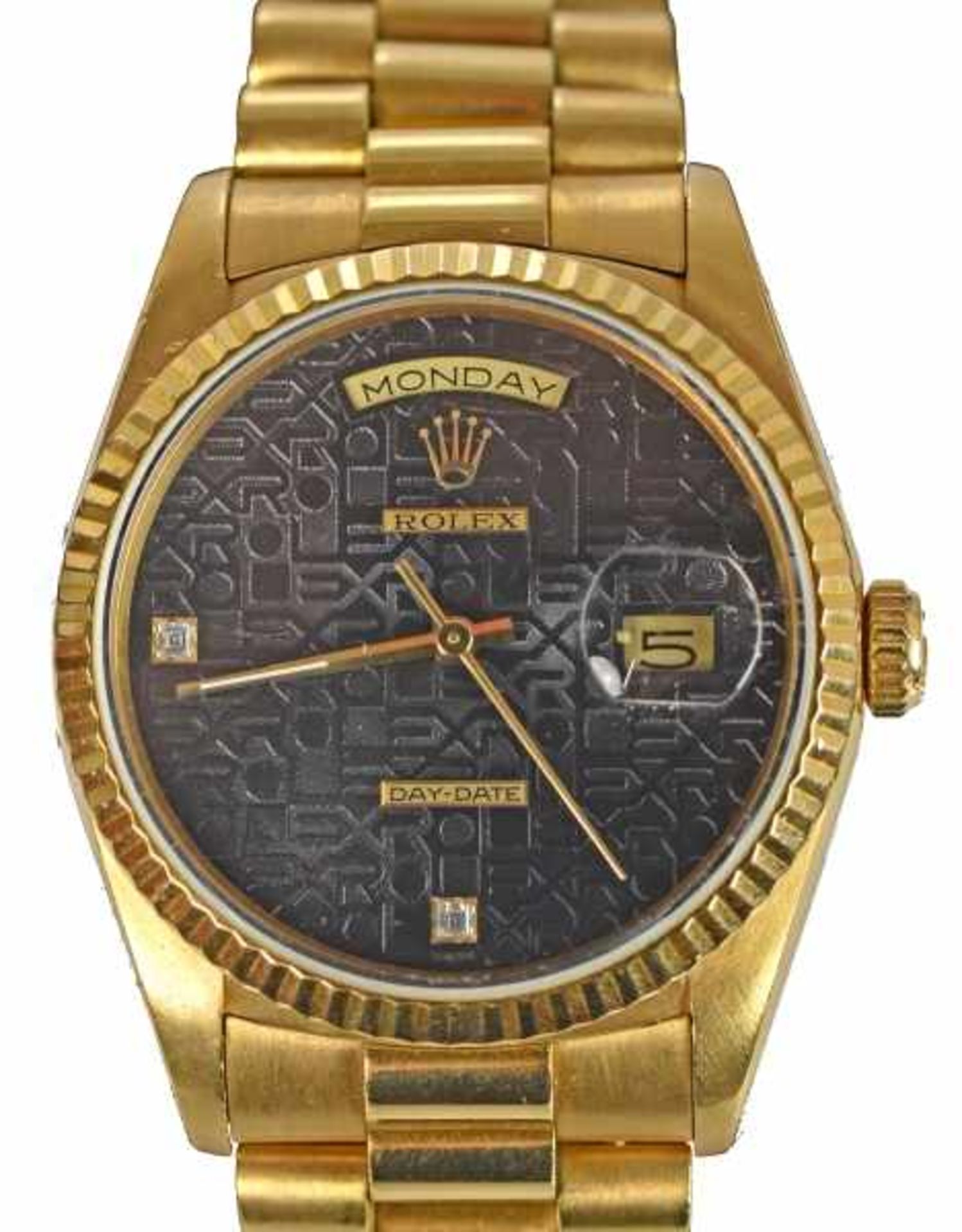 HERRENARMBANDUHR Rolex Day Date, Automatic, Chronometer, Gelbgoldgehäuse 18ct mit Rolexarmband,