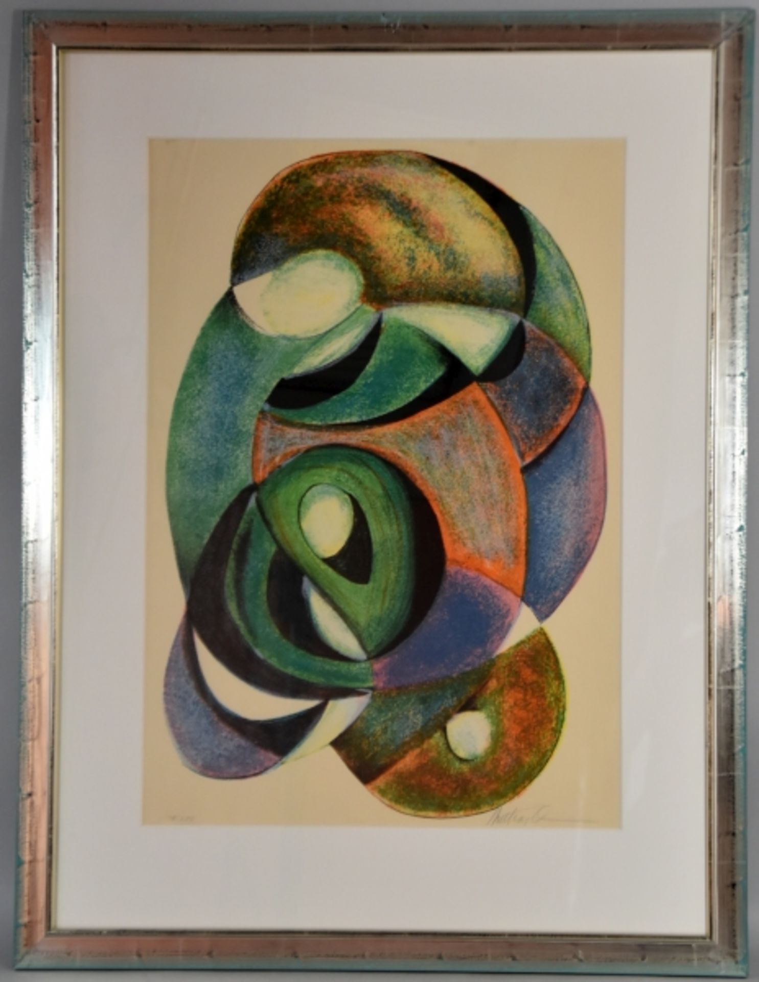 QUINN Anthony (1915 Chihuahua-2001 Boston) "Abstrakte Komposition", Farblithographie, rechts unten - Bild 2 aus 7