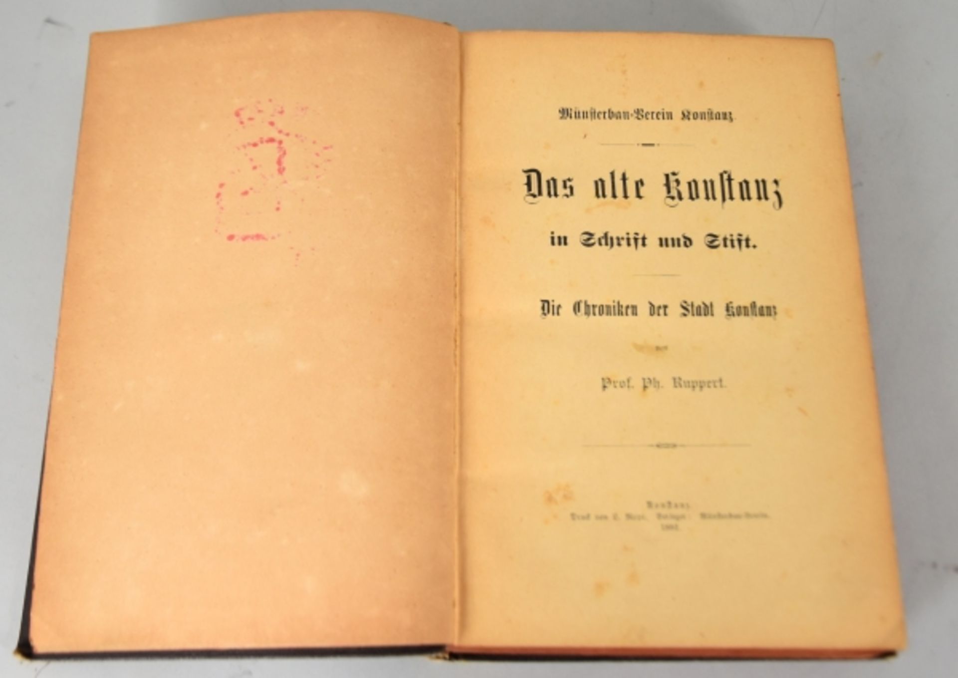 ZWEI BÄNDE "Geschichtliche Topographie der Stadt Konstanz und ihrer nächsten Umgebung, mit - Image 2 of 7