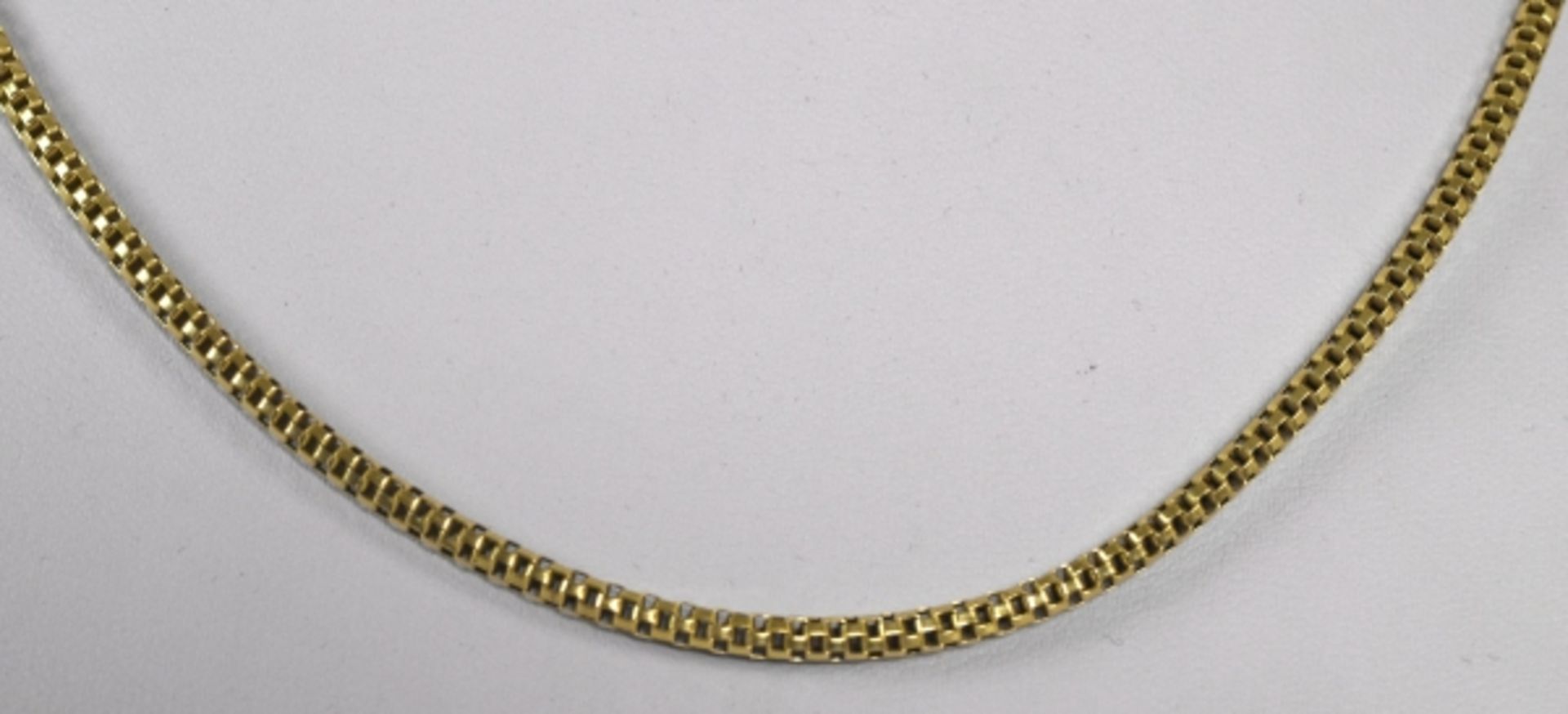 KETTE gleichmäßiges Band mit Ringverschluss, Gelbgold 14ct, 12,2g, L 42cm