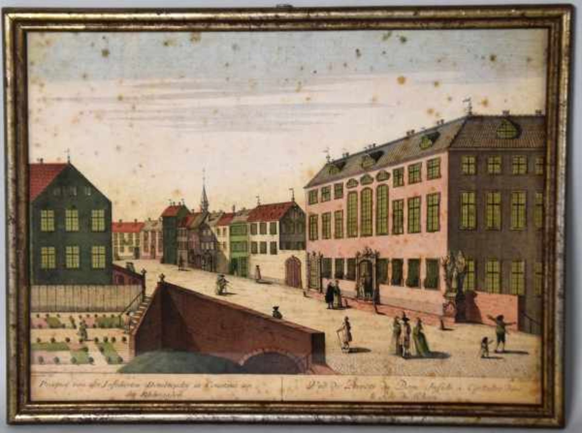 ZWEI ANSICHTEN KONSTANZ "Ansicht der Markstätte in Constanz", von Nicolas Hug kolorierter - Image 8 of 13