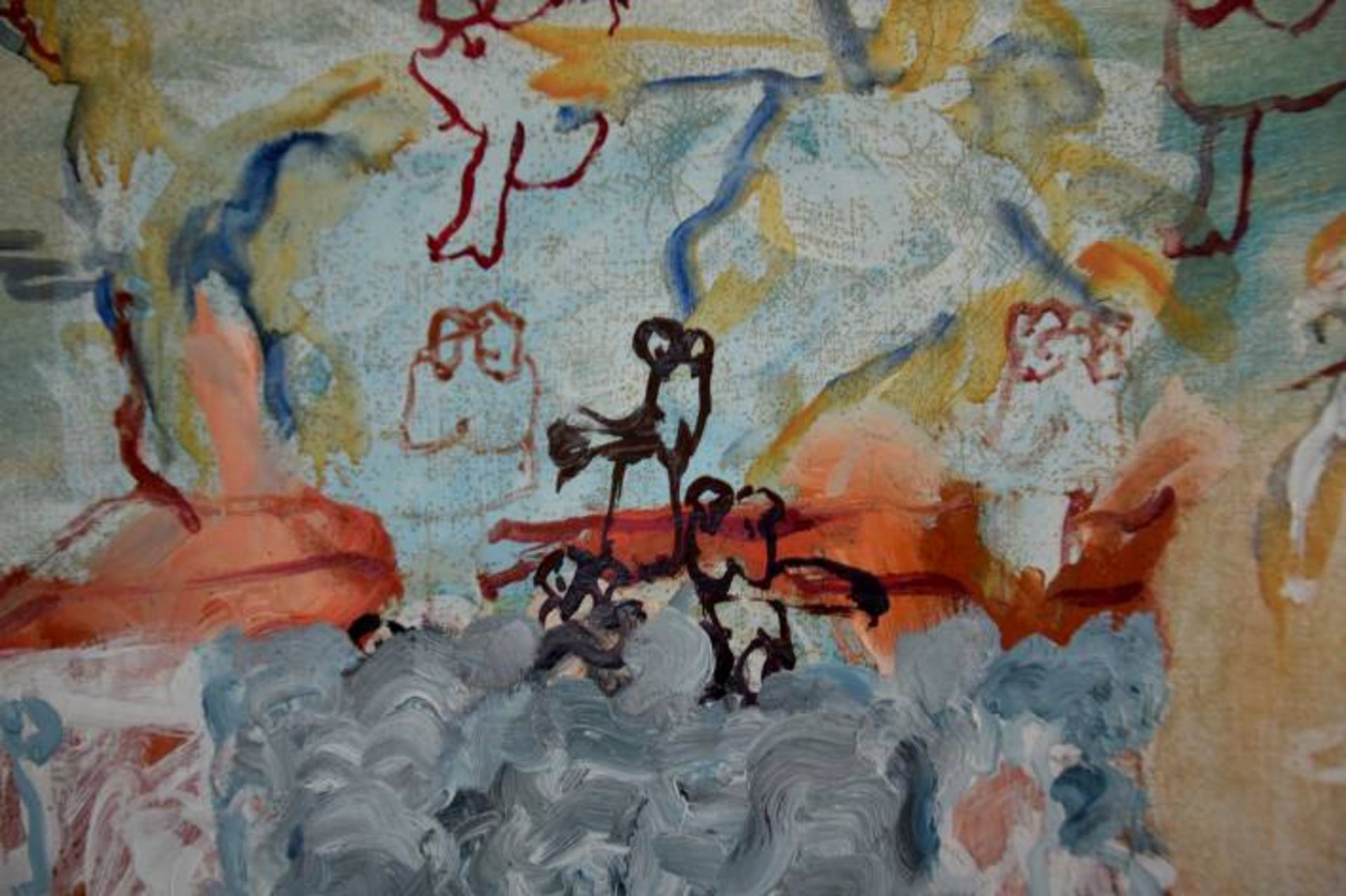 DÖRFLINGER Johannes (1941 Konstanz) "Abstrakt", Öl auf Leinwand, 130x164cm, R - Bild 7 aus 9