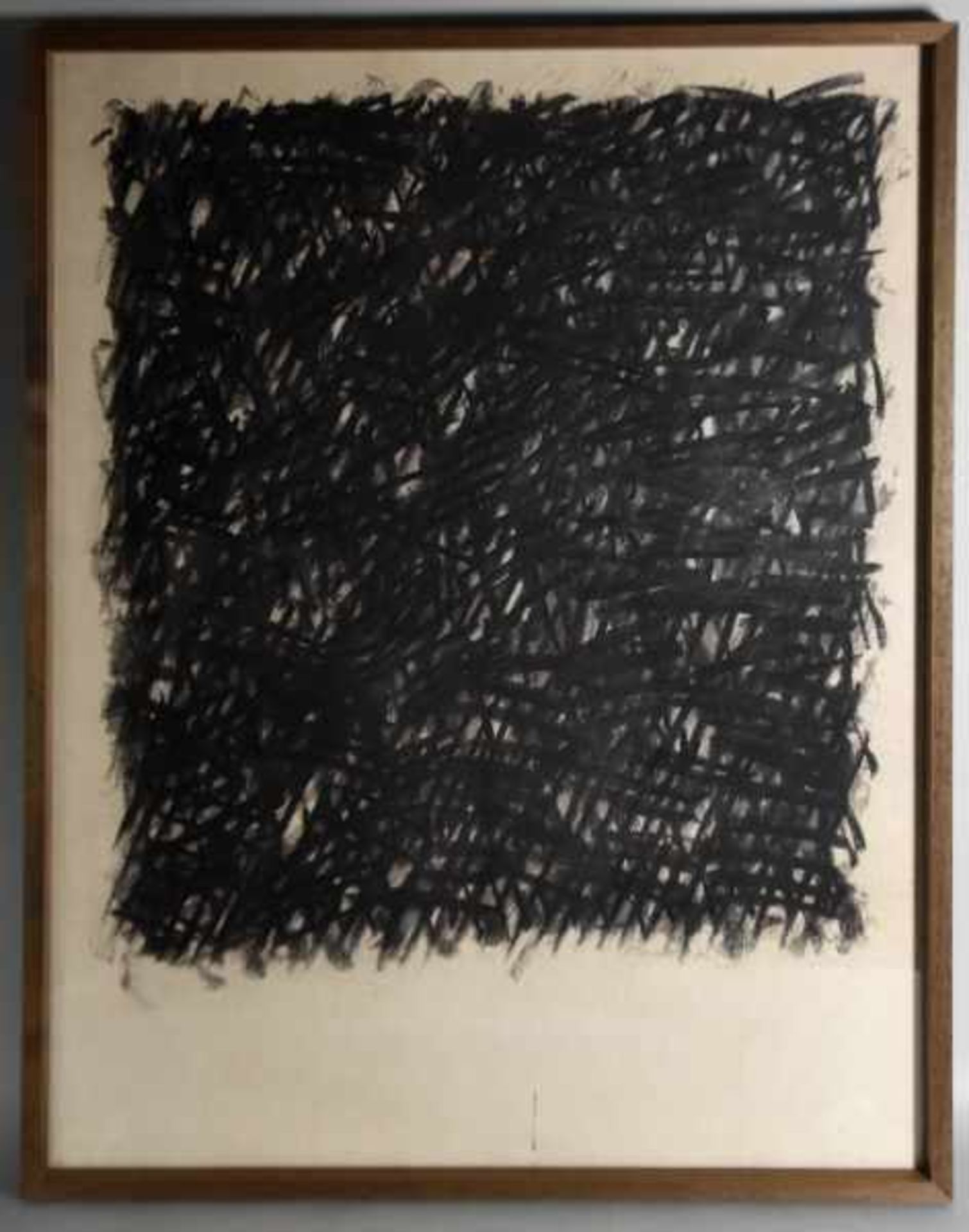 DORAZIO Piero (1927 Rom-2005 Perugia) "Composition", in Schwarz, auf hellem Büttenpapier, Siebdruck, - Image 2 of 5