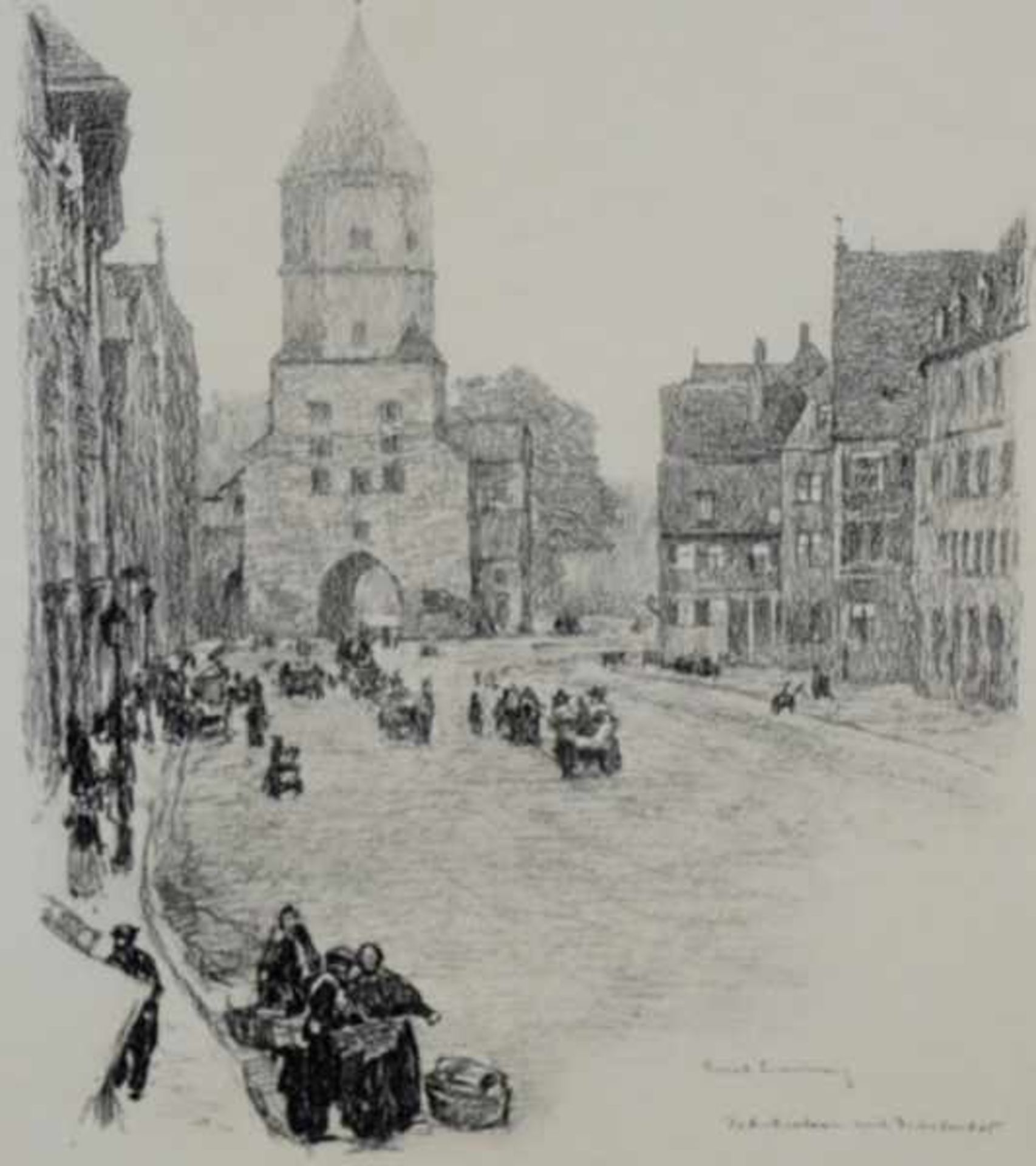 LIEBERMANN Ernst (1869 Meiningen-1960 Beuerberg) "Augsburg, 11 Zeichnungen von Ernst Liebermann", - Image 6 of 9