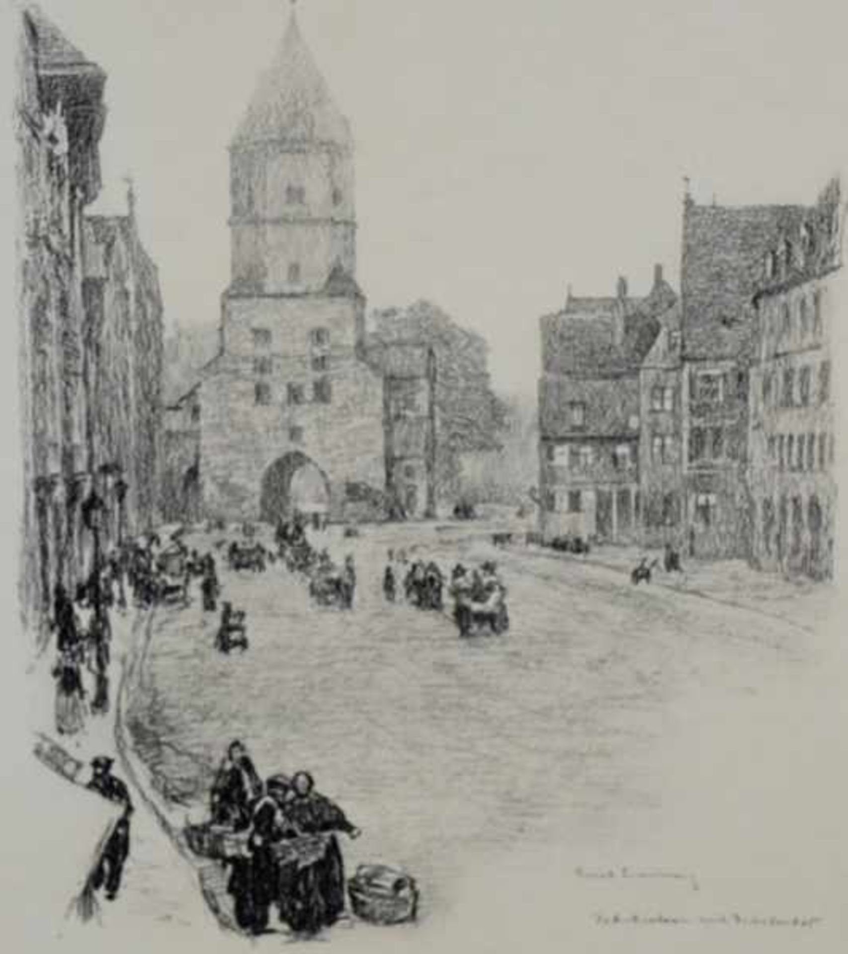 LIEBERMANN Ernst (1869 Meiningen-1960 Beuerberg) "Augsburg, 11 Zeichnungen von Ernst Liebermann", - Bild 6 aus 9