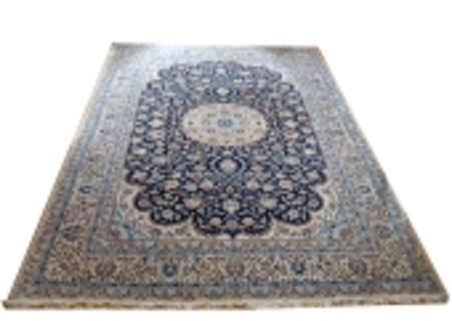 GROSSER NAIN blau-weiß, Persien, Wolle, 373x262 cm - Bild 9 aus 9