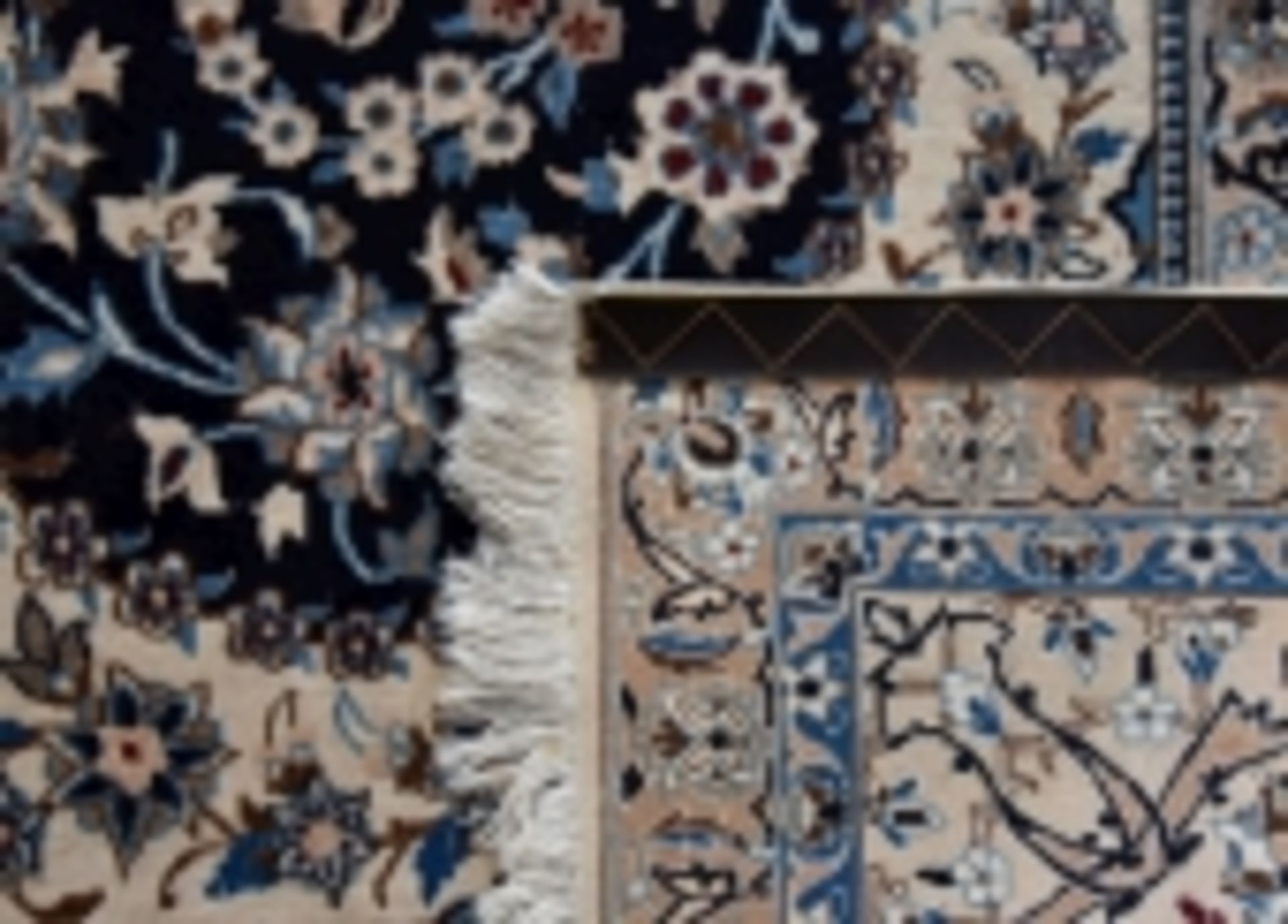GROSSER NAIN blau-weiß, Persien, Wolle, 373x262 cm - Bild 7 aus 9
