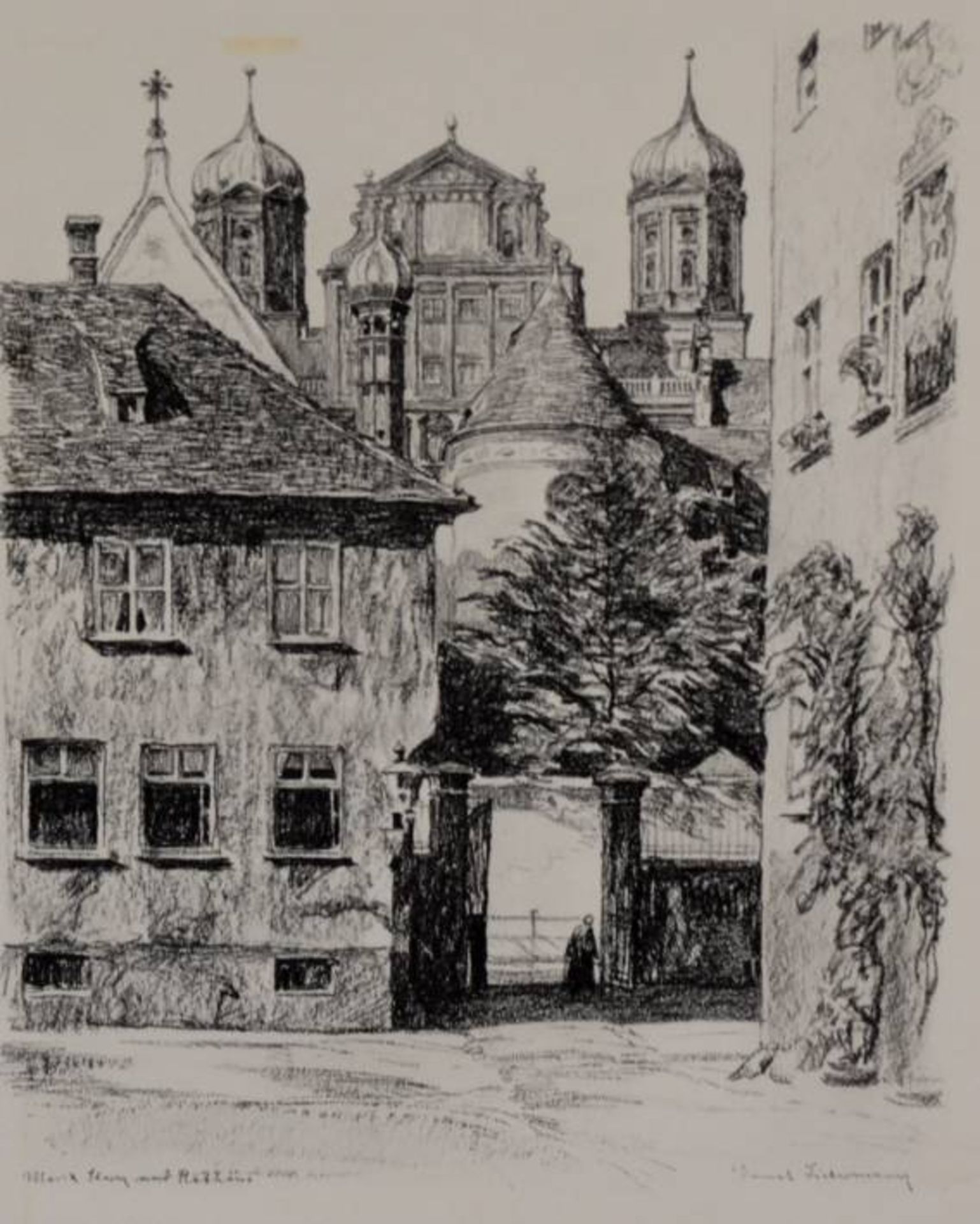LIEBERMANN Ernst (1869 Meiningen-1960 Beuerberg) "Augsburg, 11 Zeichnungen von Ernst Liebermann", - Image 3 of 9