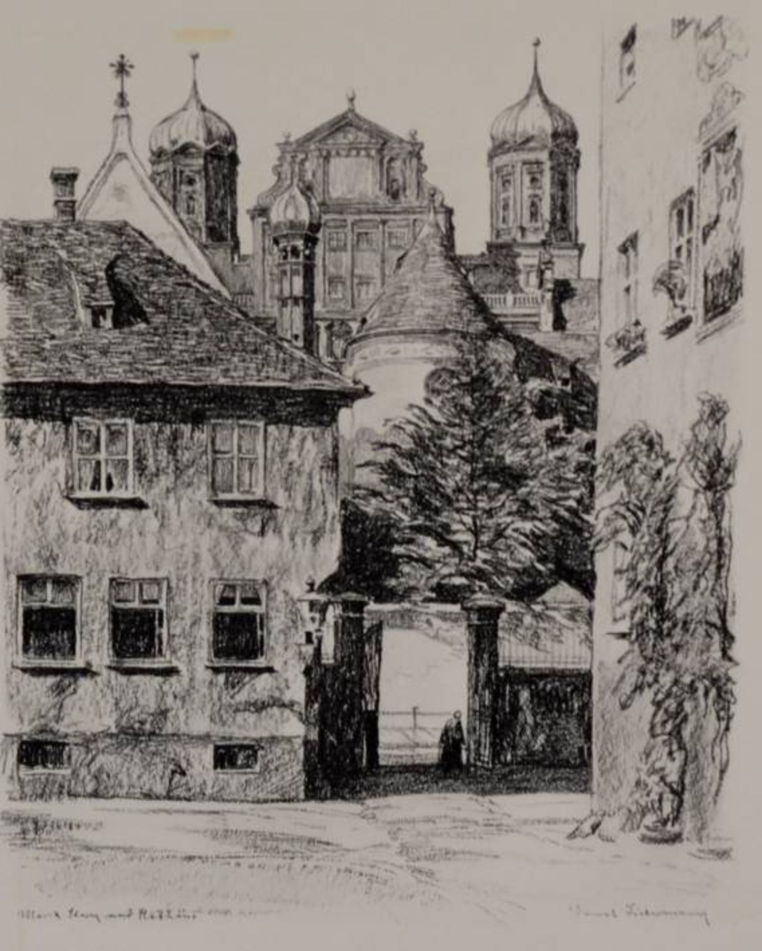 LIEBERMANN Ernst (1869 Meiningen-1960 Beuerberg) "Augsburg, 11 Zeichnungen von Ernst Liebermann", - Bild 3 aus 9