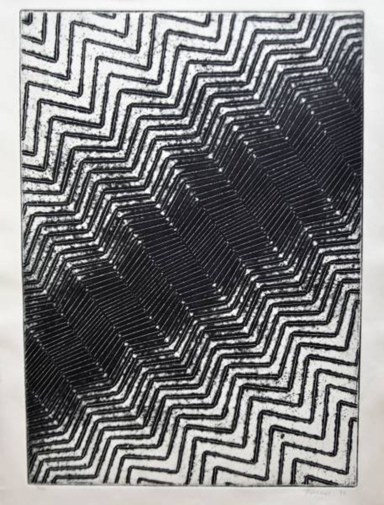 PIIBYL Lubomír (1937) "Lomena textura", Radierung, rechts unten signiert und (19)80 datiert,PIIBYL - Image 2 of 5