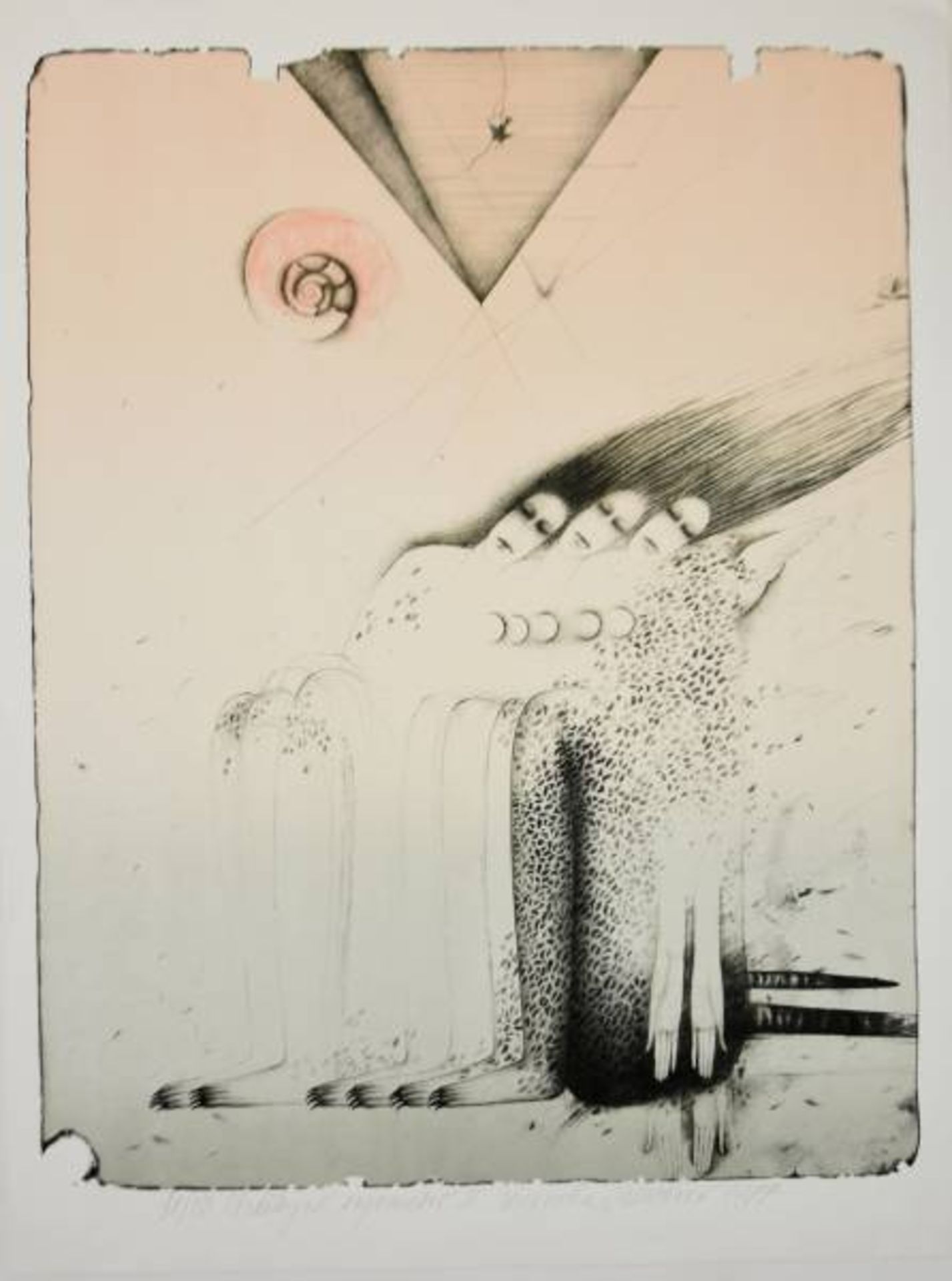 PALECKOVA Veronika (1962) "Hüter des Geheimnisses", Farblithographie, rechts unten signiert - Image 2 of 2