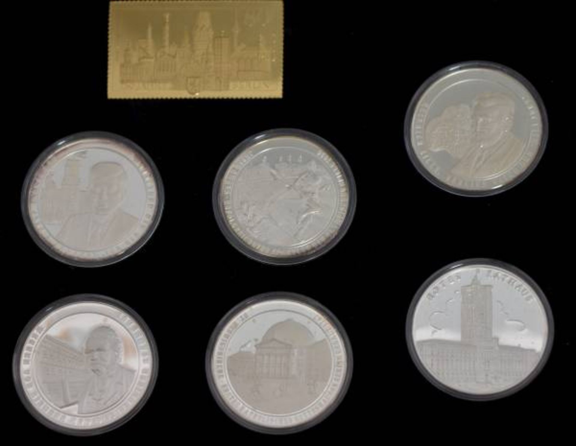 GEDENKMÜNZEN 750 JAHRE BERLIN Silbermedaillensammlung, 24 Medaillen, Feinsilber 999/1000, D 40 mm, - Bild 3 aus 3