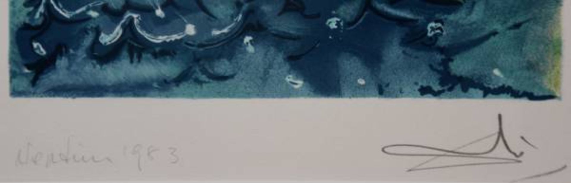 DALI Salvador (1904-1989 Figueres) "Neptun", Pferd in den Meereswogen, Farbltithographie, rechts - Image 3 of 3