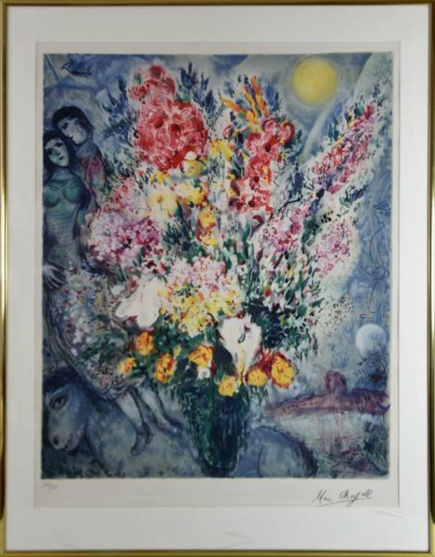 CHAGALL Marc (1887 Witebsk - 1985 Saint Paul de Vence) "Bouquet des Fleurs", Farblithographie, Ed. - Image 2 of 3