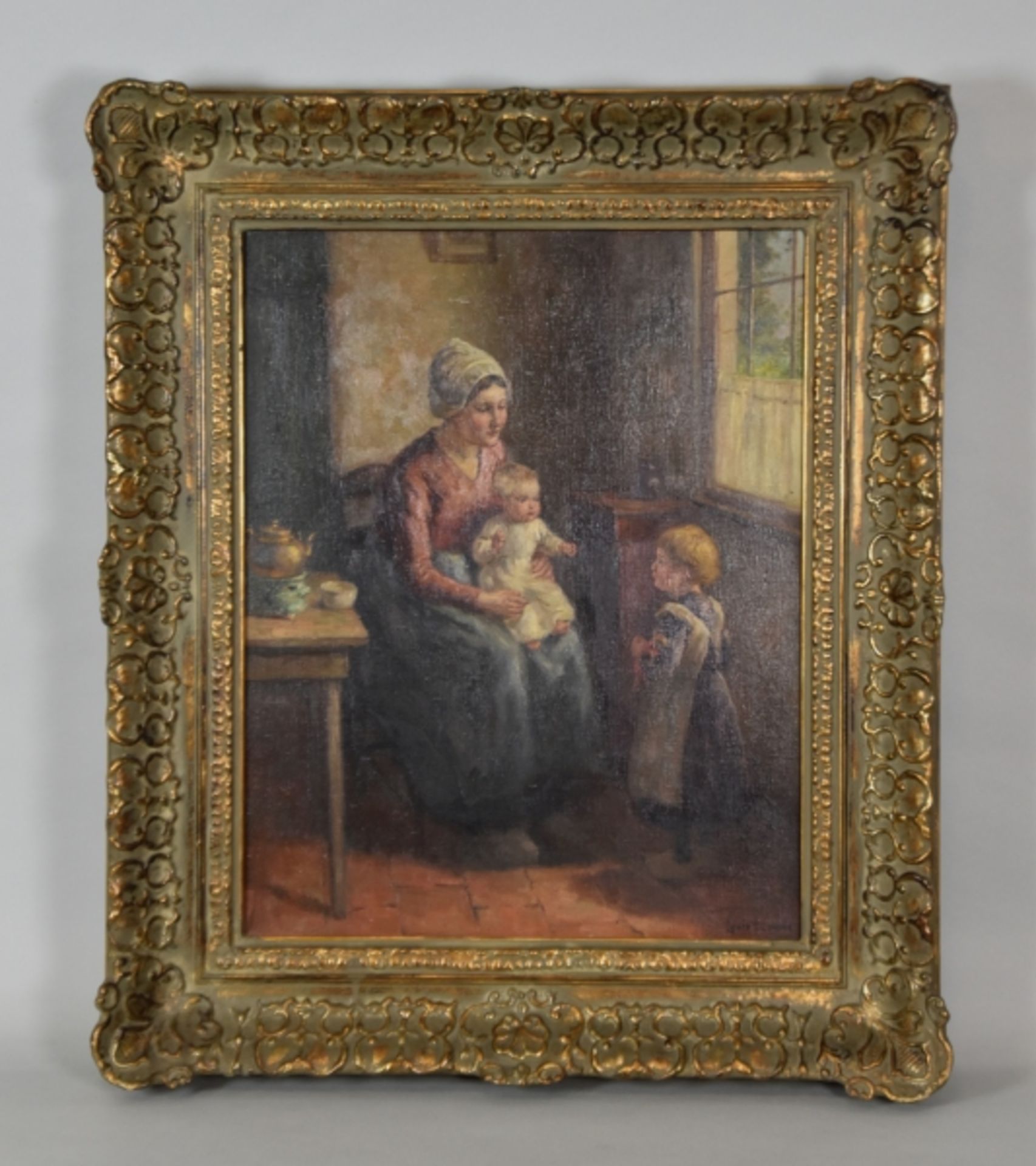 SOONIUS "Interieur mit Mutter und Kindern" - Bild 3 aus 4