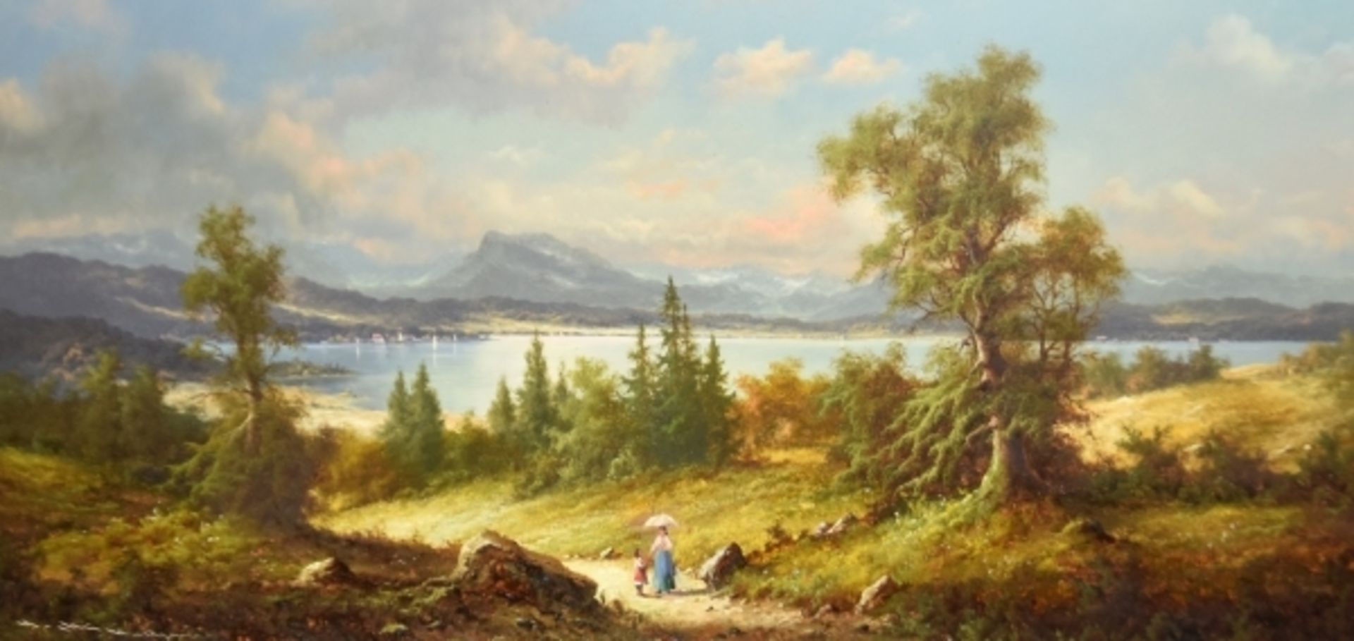 MUNINGER "Landschaft mit See"