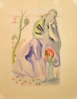 DALI Salvador "Die Denkerin", Farblithographie