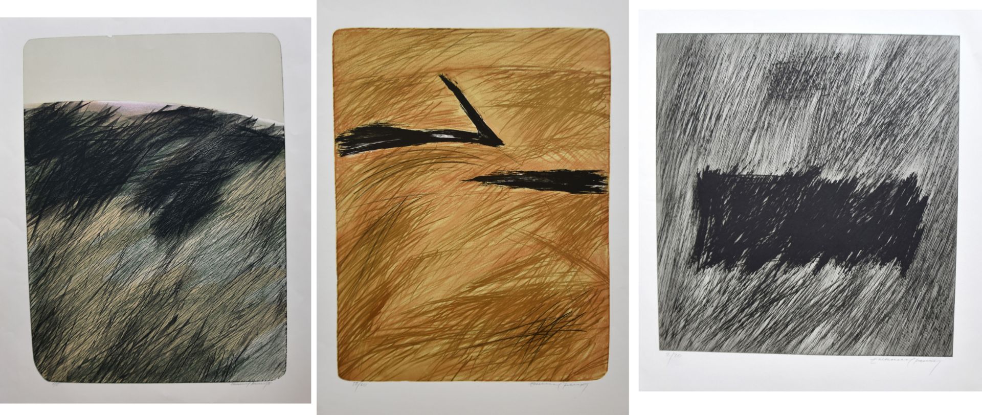 RANNY Emanuel "Abstrakte Kompositition", 3 Farblithographien