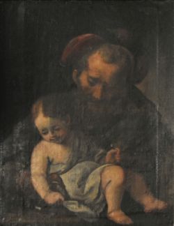 UNBEKANNT (17. Jahrhundert) "Joseph mit Christuskind"