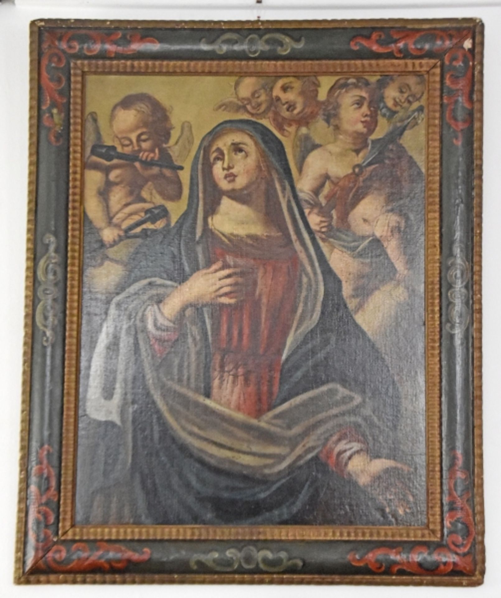 MARIENMALER (18. Jahrhundert) "Maria mit Putti" - Bild 3 aus 4