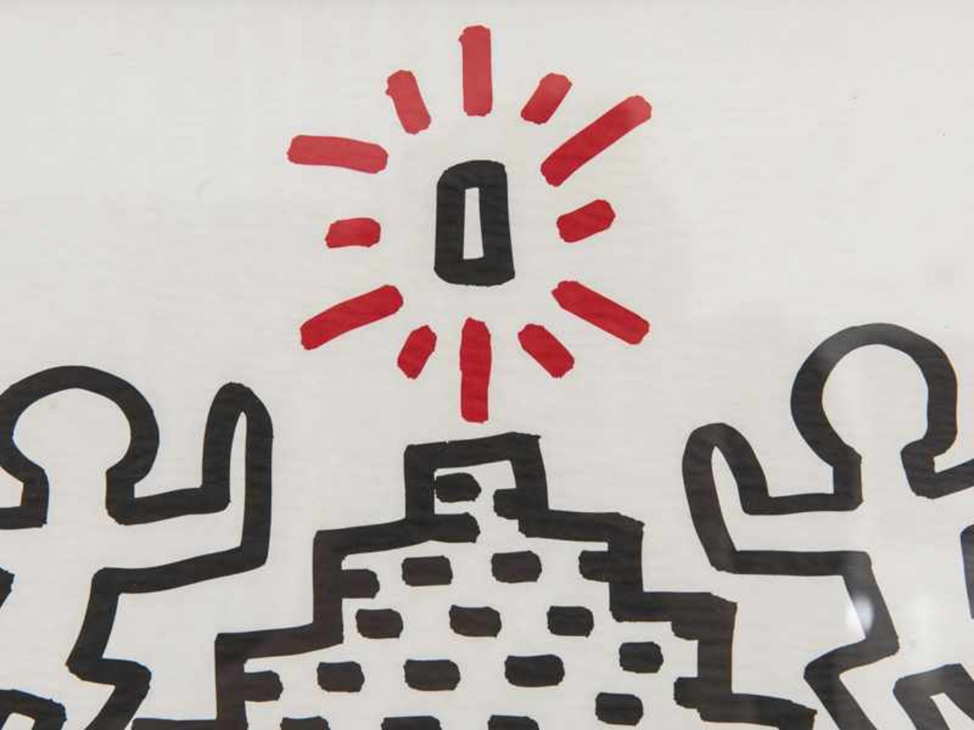 Haring, Keith (1958 - 1990). 2 Farb-Offsetlithographien auf halbtransparentem Maschinenbütten ( - Image 6 of 6