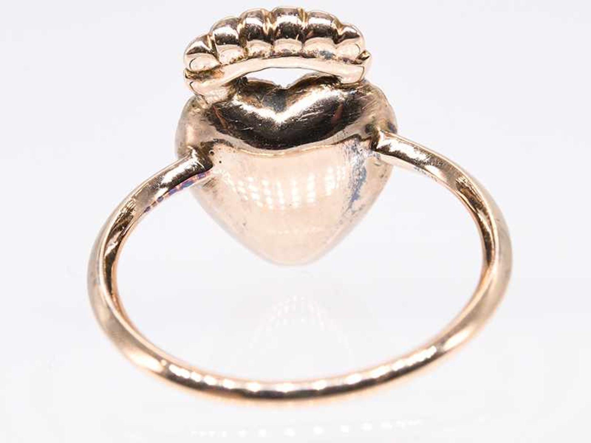Ring mit Almandin und kleinen Keshi-Perlen, 18. Jh. - Bild 3 aus 3